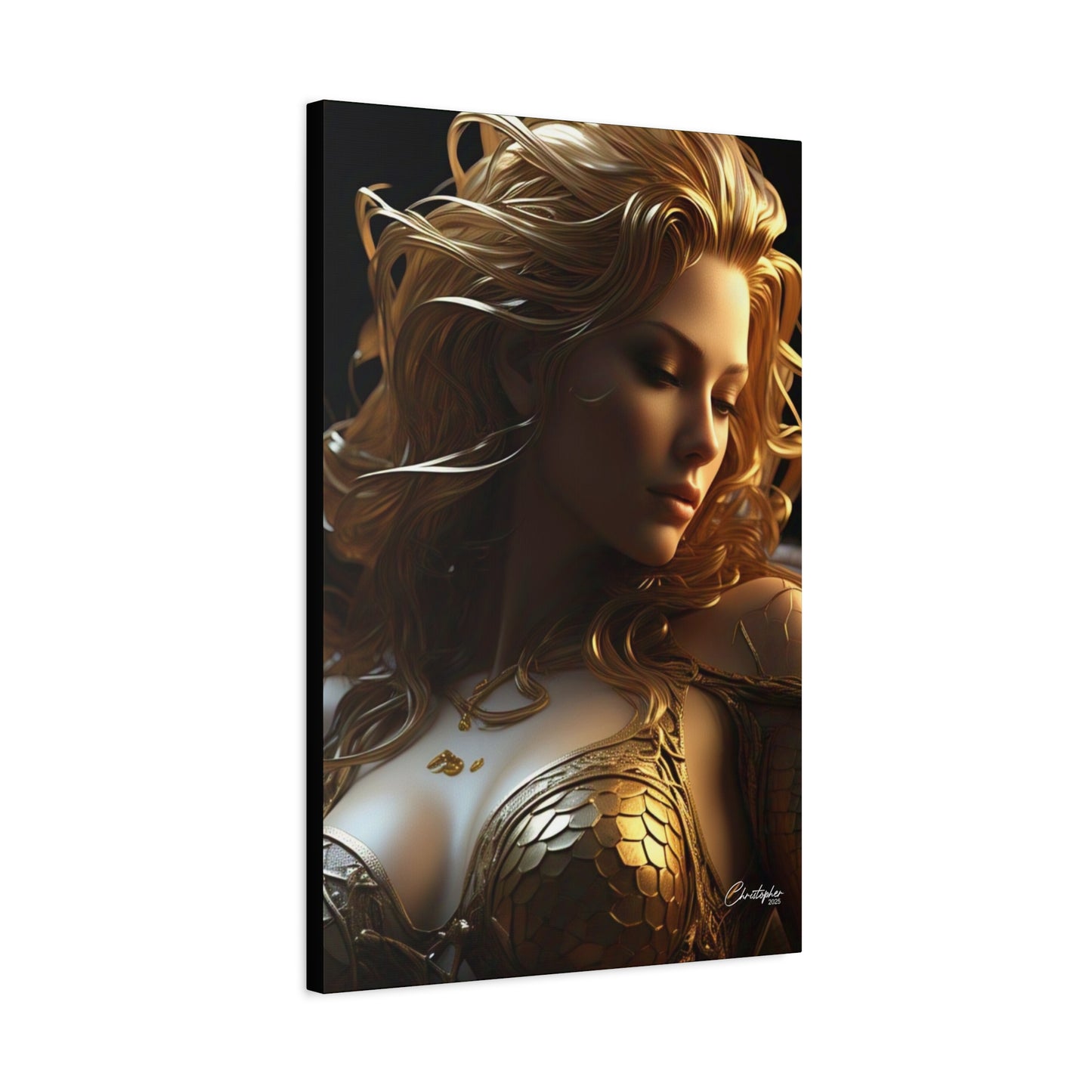 Fantasy Art Canvas Print - Serpent Goddess Home Decor