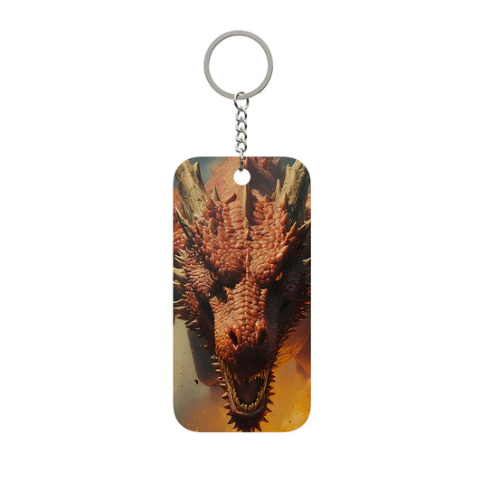 Dragon Head Keychain Charm — Double-Sided Fantasy Accessory