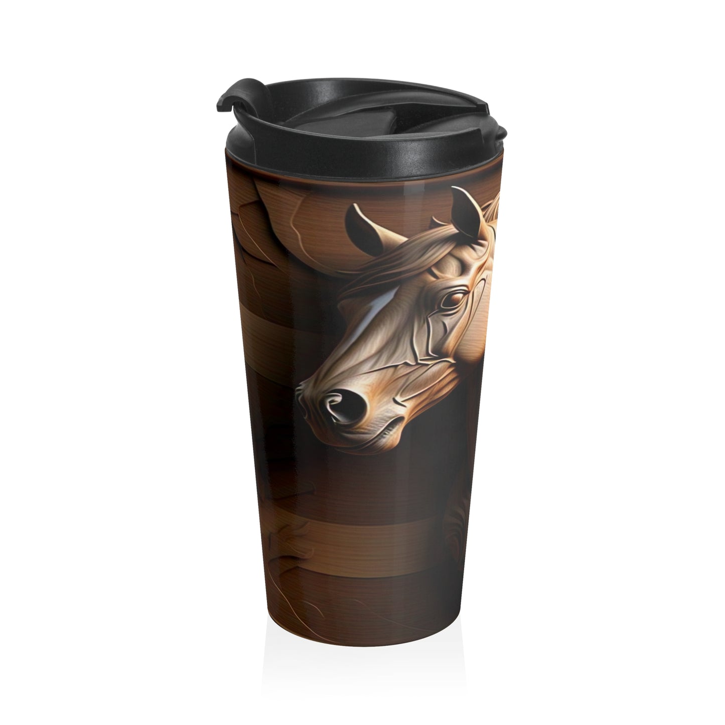 Elegant Horse Design Stainless Steel Travel Mug - Perfect for Horse Lovers, Personalized Gifts, Outdoor Adventures, Coffee, Tea