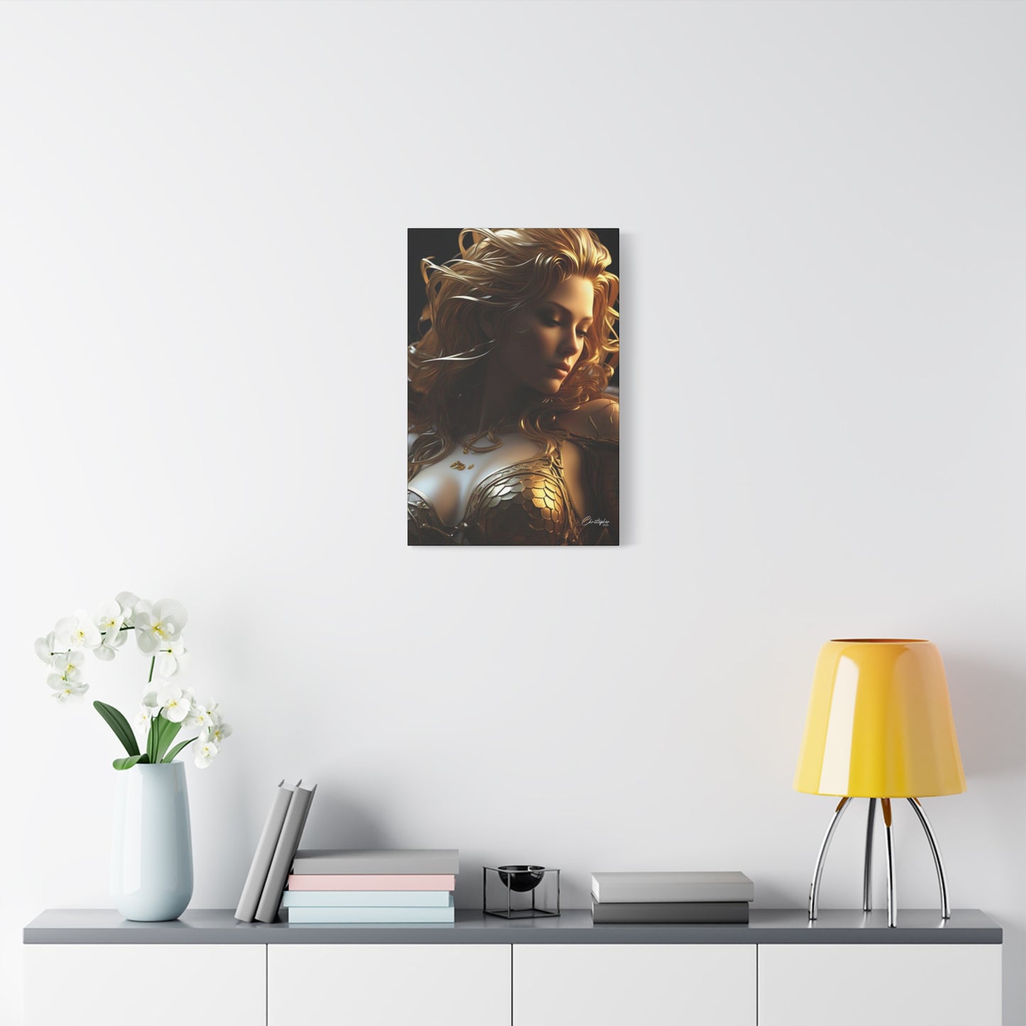 Fantasy Art Canvas Print - Serpent Goddess Home Decor