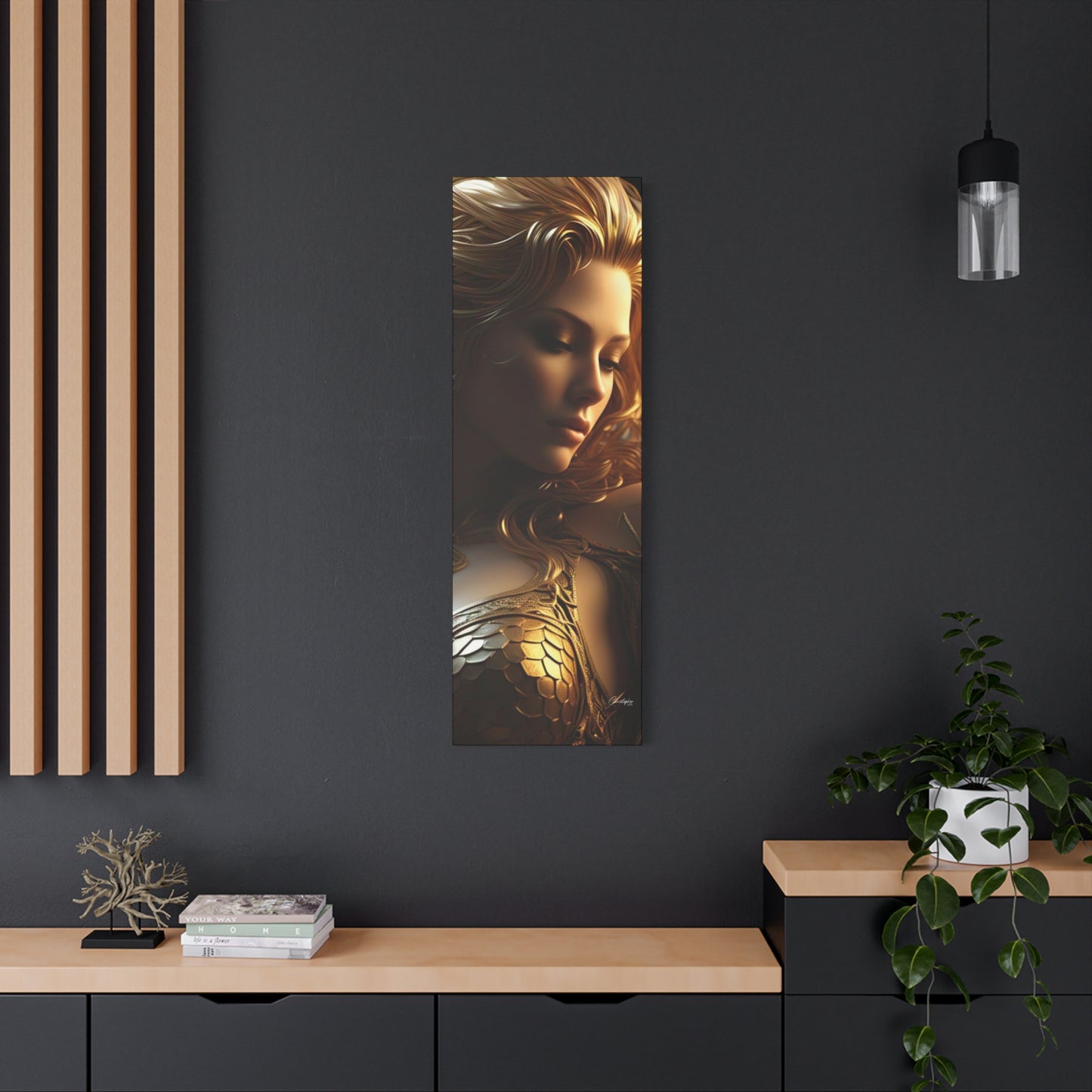 Fantasy Art Canvas Print - Serpent Goddess Home Decor