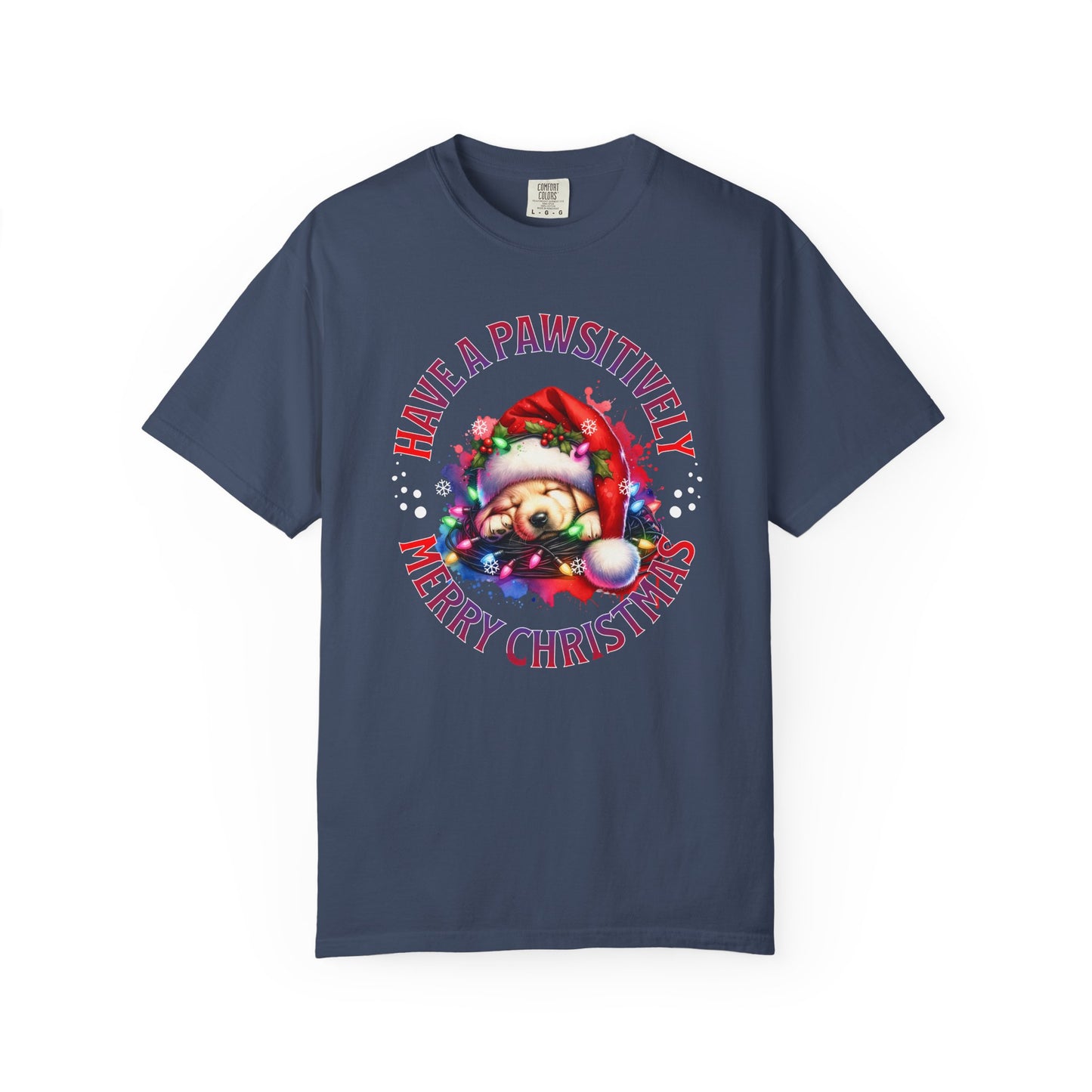 Christmas Puppy T-Shirt — "Have a Pawsitively Merry Christmas" Holiday Tee