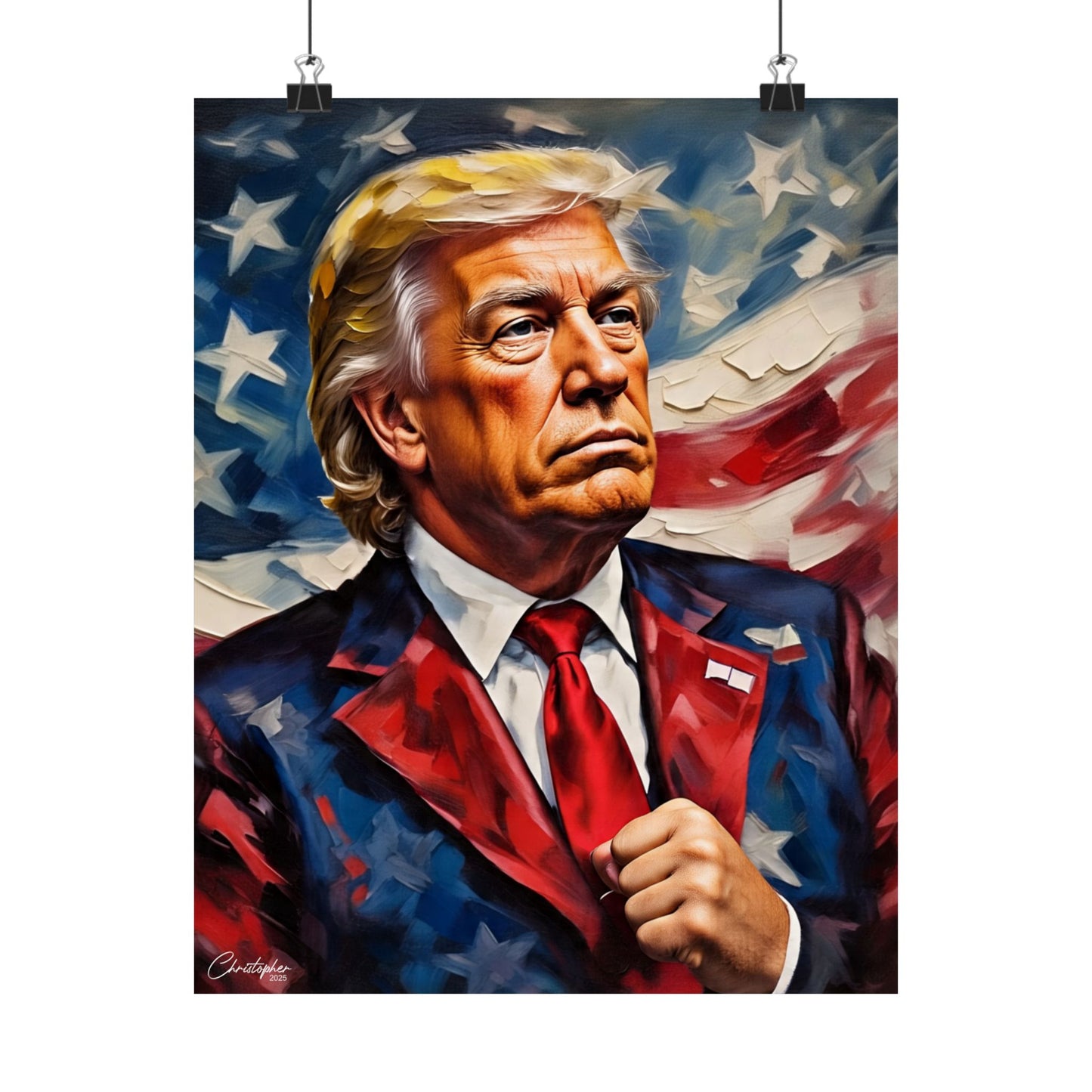 Patriotic Matte Vertical Poster | Political Wall Art, Home Décor, Trump Artwork, Gift for Supporters, Unique Collectible