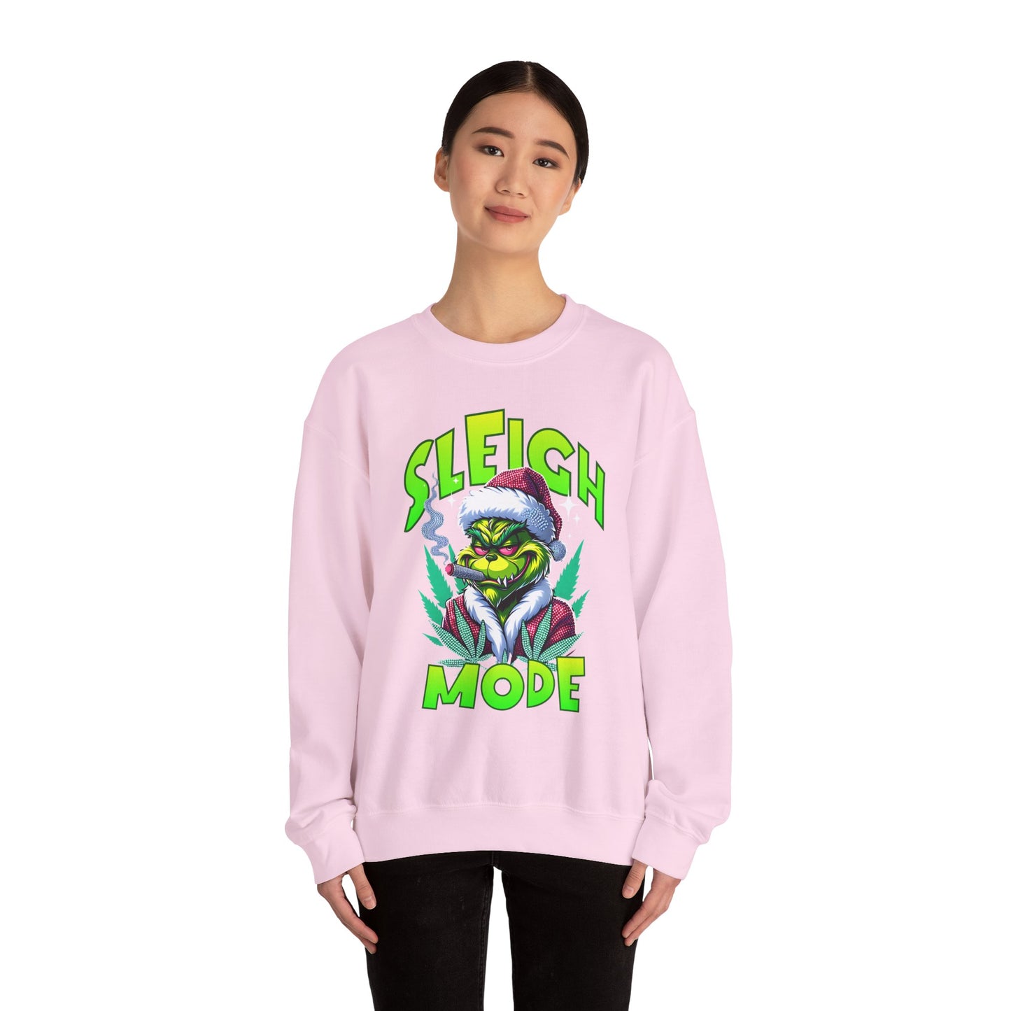 Sweatshirt — "Sleigh Mode" Grinch Holiday Crewneck