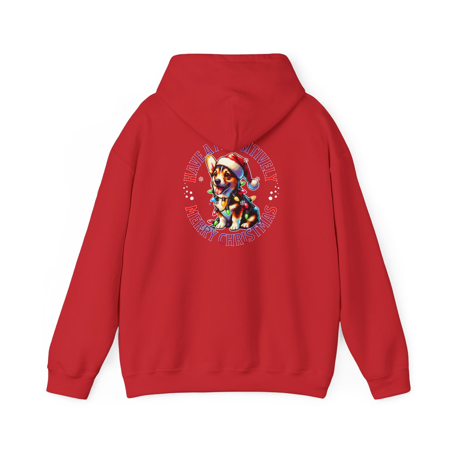 Christmas Pack Corgie Hoodie - Festive Dogs in Santa Hats "Have A Paw-sitively Merry Christmas"