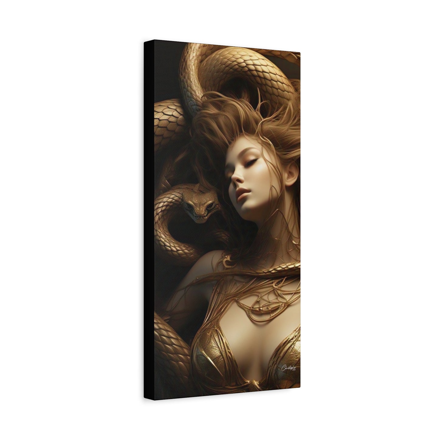 Goddess of Serpents Canvas Art - Stretched Matte Wall Decor
