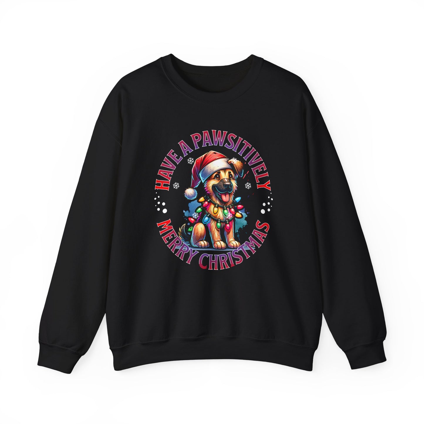 Christmas German Shepard Sweatshirt – "Have a Pawsitively Merry Christmas" Crewneck