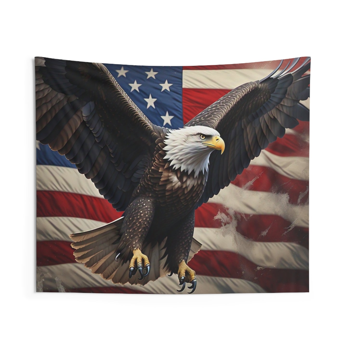 American Bald Eagle Wall Tapestry – Patriotic USA Flag Home Decor