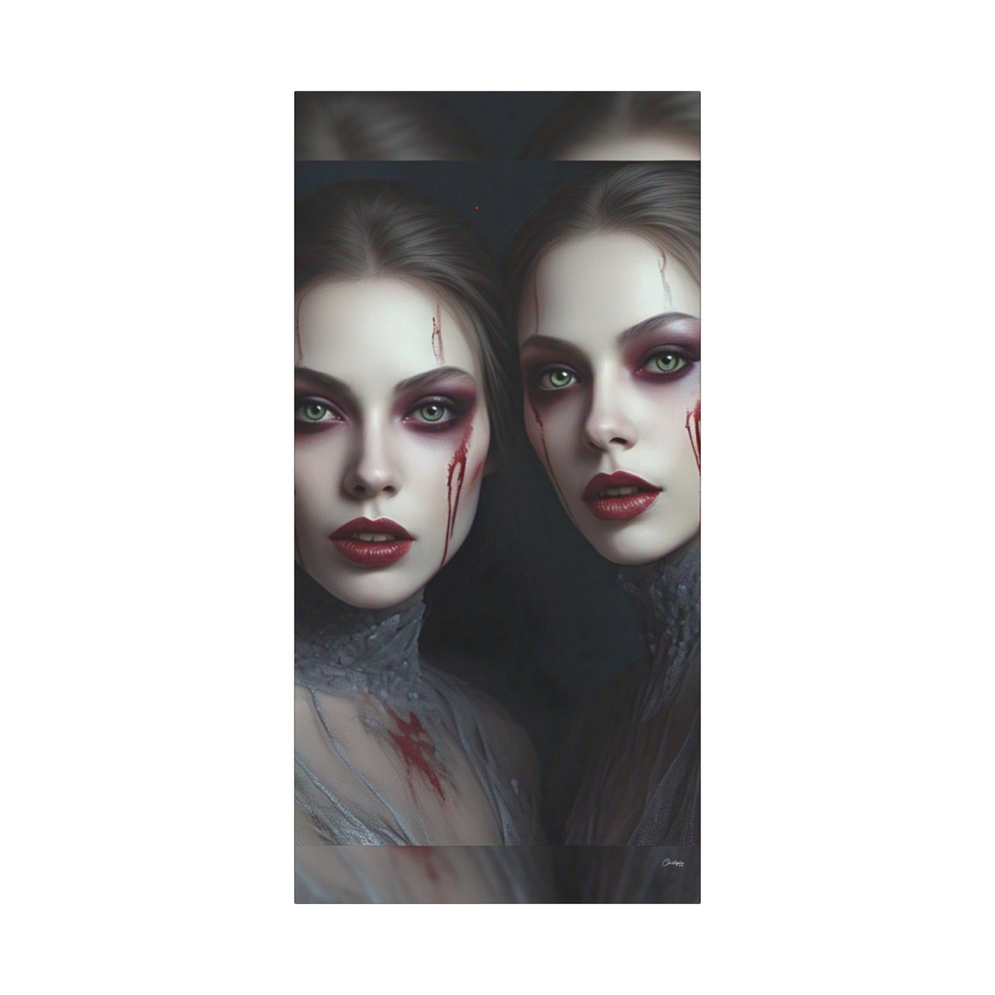 Spooky Art Canvas Print, Matte Canvas, Stretched Wall Decor, Gothic Home Decor, Halloween Art, Unique Gift