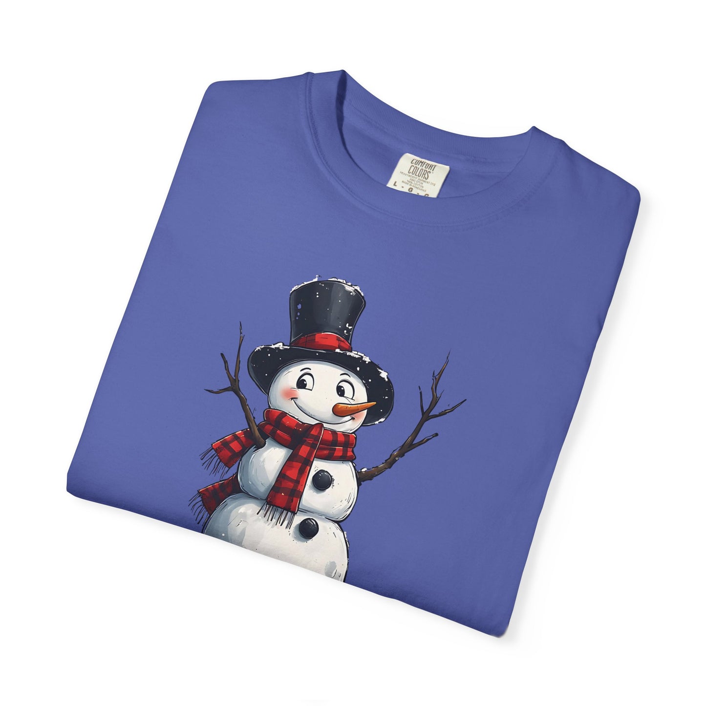 Snowman Tee — Cute Vintage Snowman with Scarf & Top Hat Holiday T-Shirt