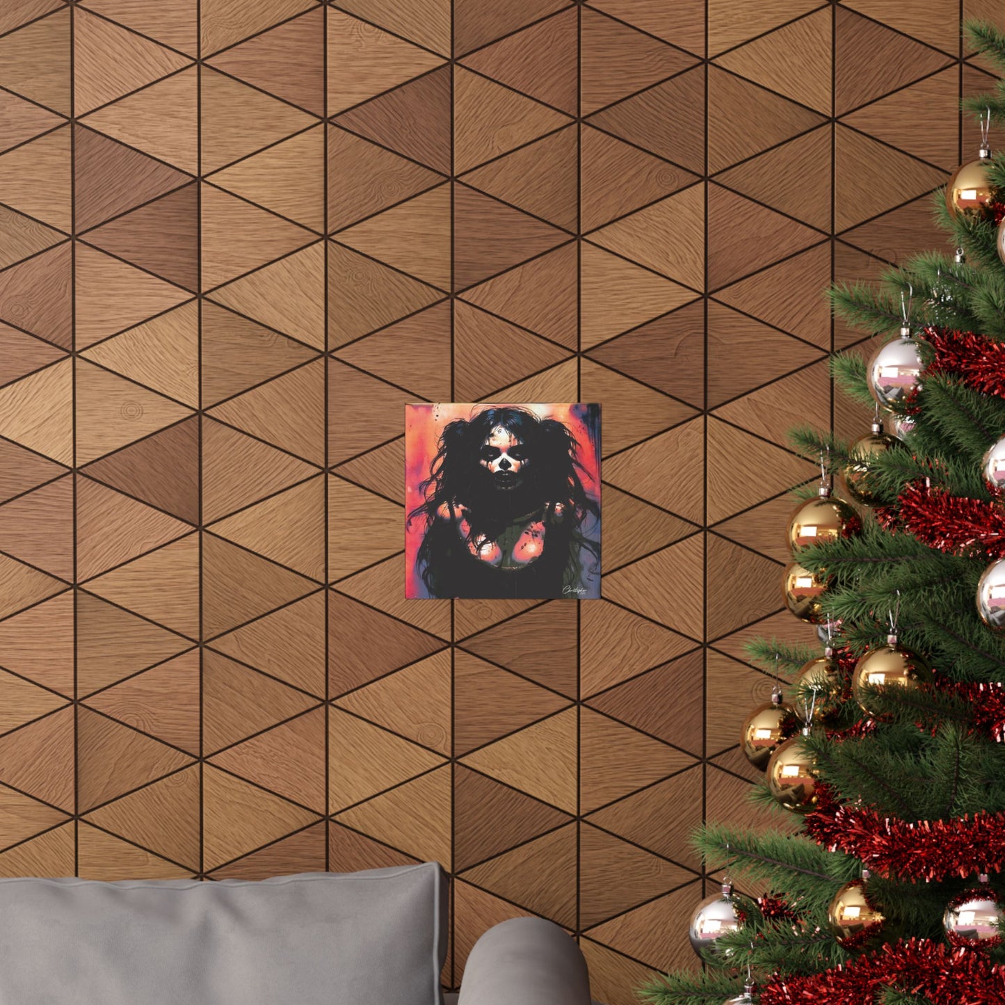 Laser Engraved Original Art Gothic Wall Art Poster, Edgy Home Decor, Alternative Aesthetic Prints, Halloween Decor, Unique Gift Idea