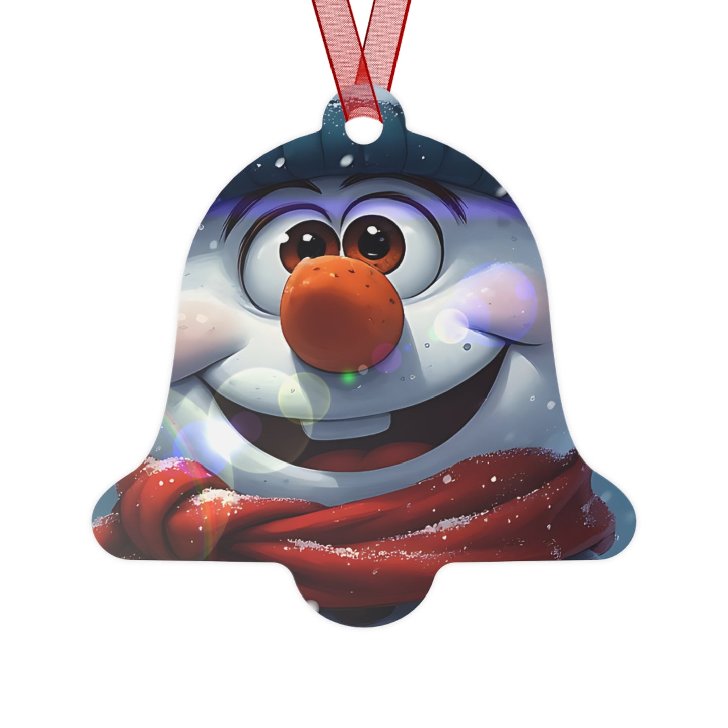 Festive Snowman Bell Metal Ornament — Cute Holiday Tree Decoration