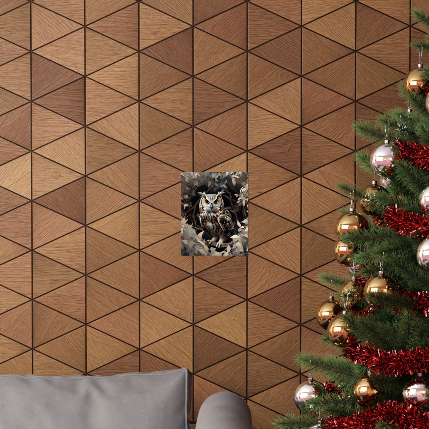 Majestic Owl Matte Vertical Poster - Nature Wall Art for Home Decor