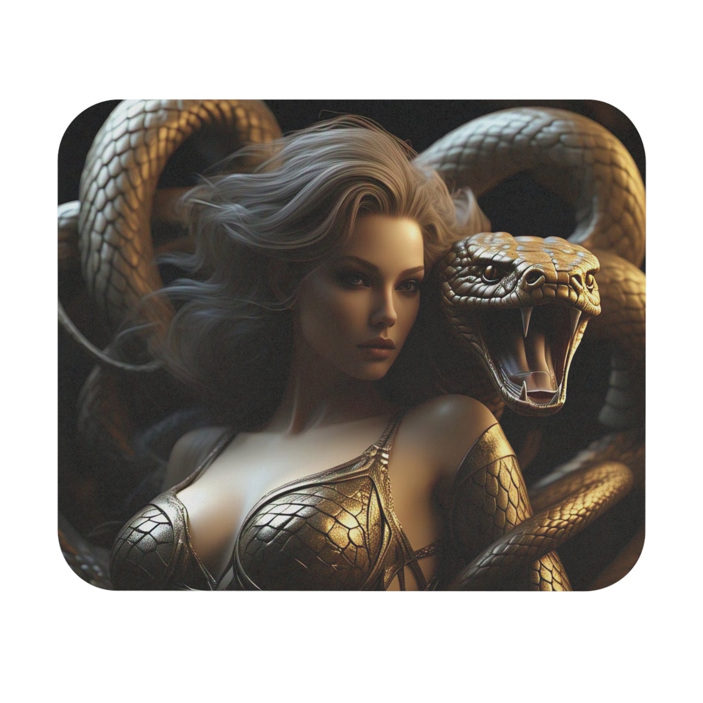 Elegant Serpent Goddess Mouse Pad | Stylish Gaming Accessory
