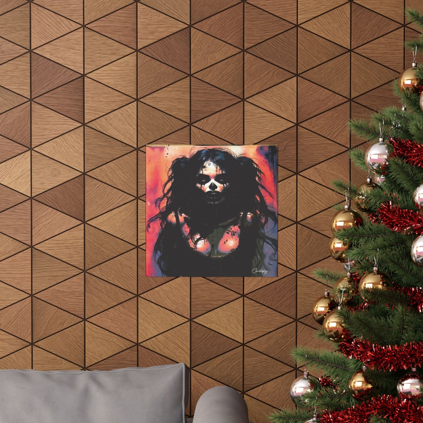 Laser Engraved Original Art Gothic Wall Art Poster, Edgy Home Decor, Alternative Aesthetic Prints, Halloween Decor, Unique Gift Idea