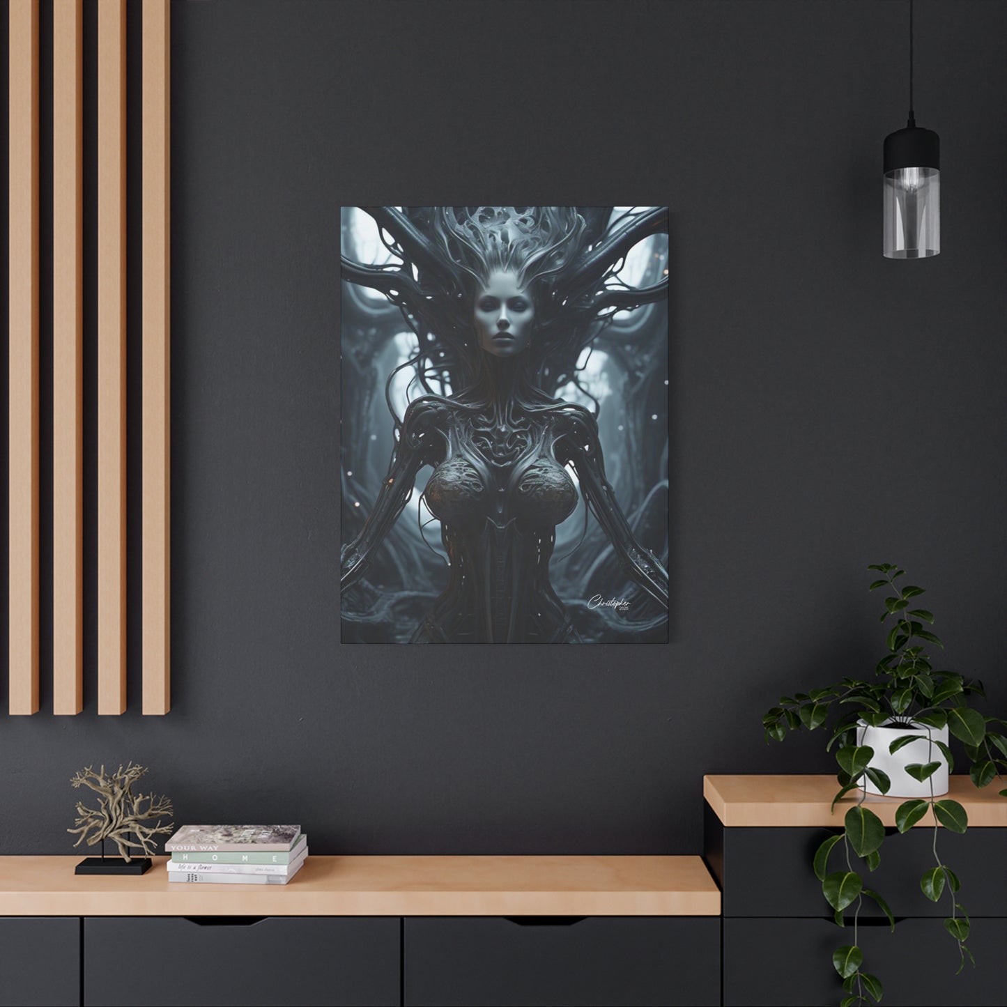 Futuristic Matte Canvas Wall Art – 1.25" Stretched
