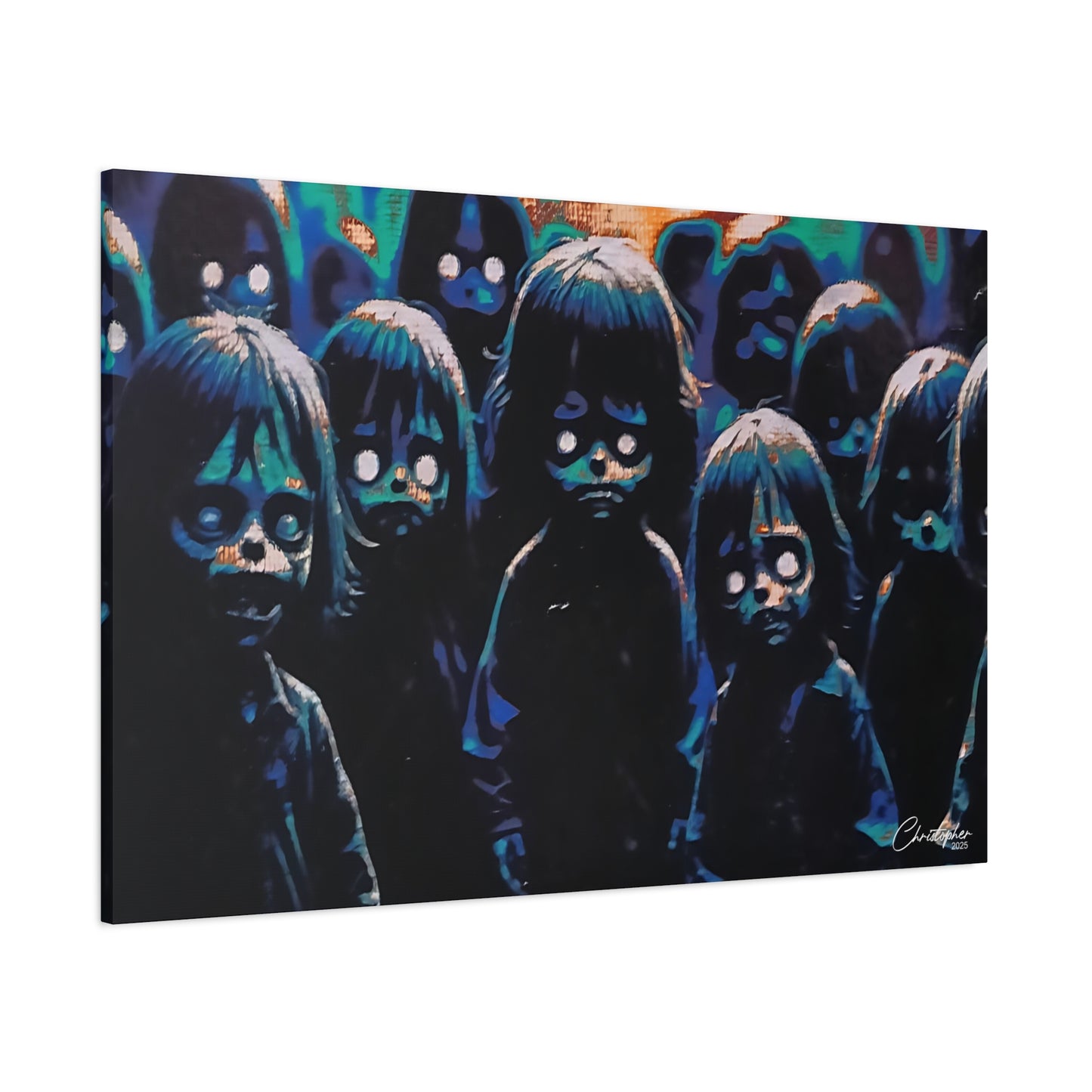 Original Laser Engraved Art, Full Wrapped Edges, Matte Canvas, Stretched, 1.25"