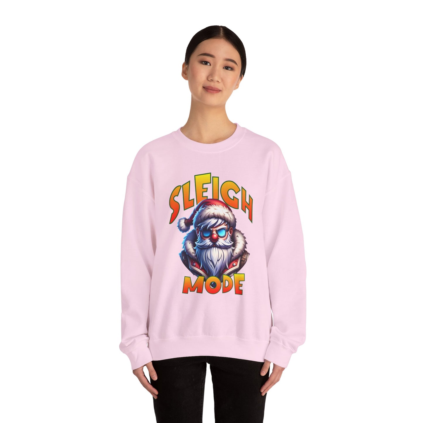 Sleigh Mode Sweatshirt — Cool Santa Graphic Holiday Crewneck