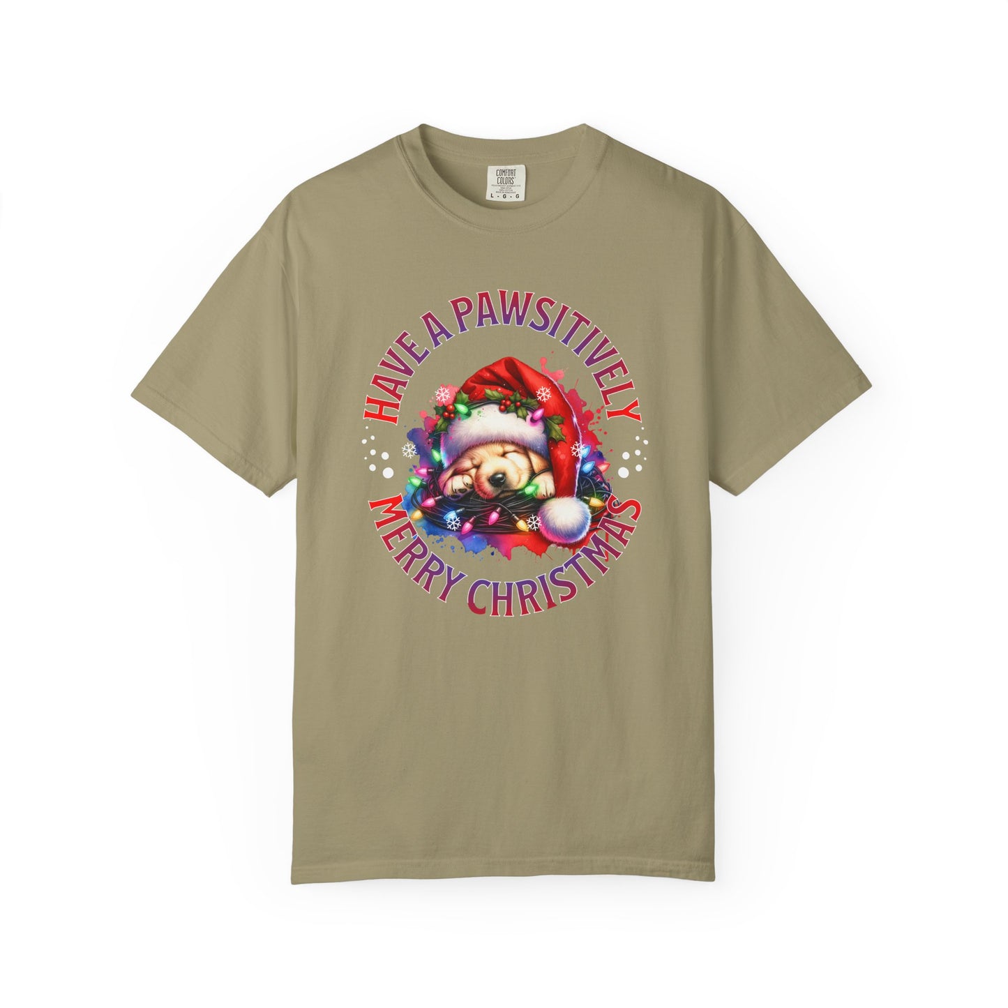 Christmas Puppy T-Shirt — "Have a Pawsitively Merry Christmas" Holiday Tee