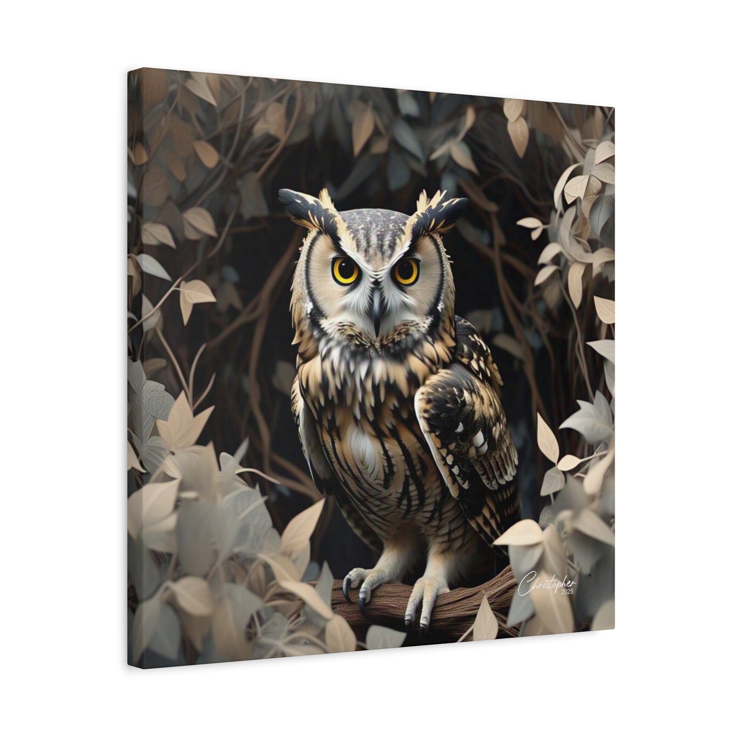 Realistic Owl Canvas Art - Nature Wall Decor for Home & Office