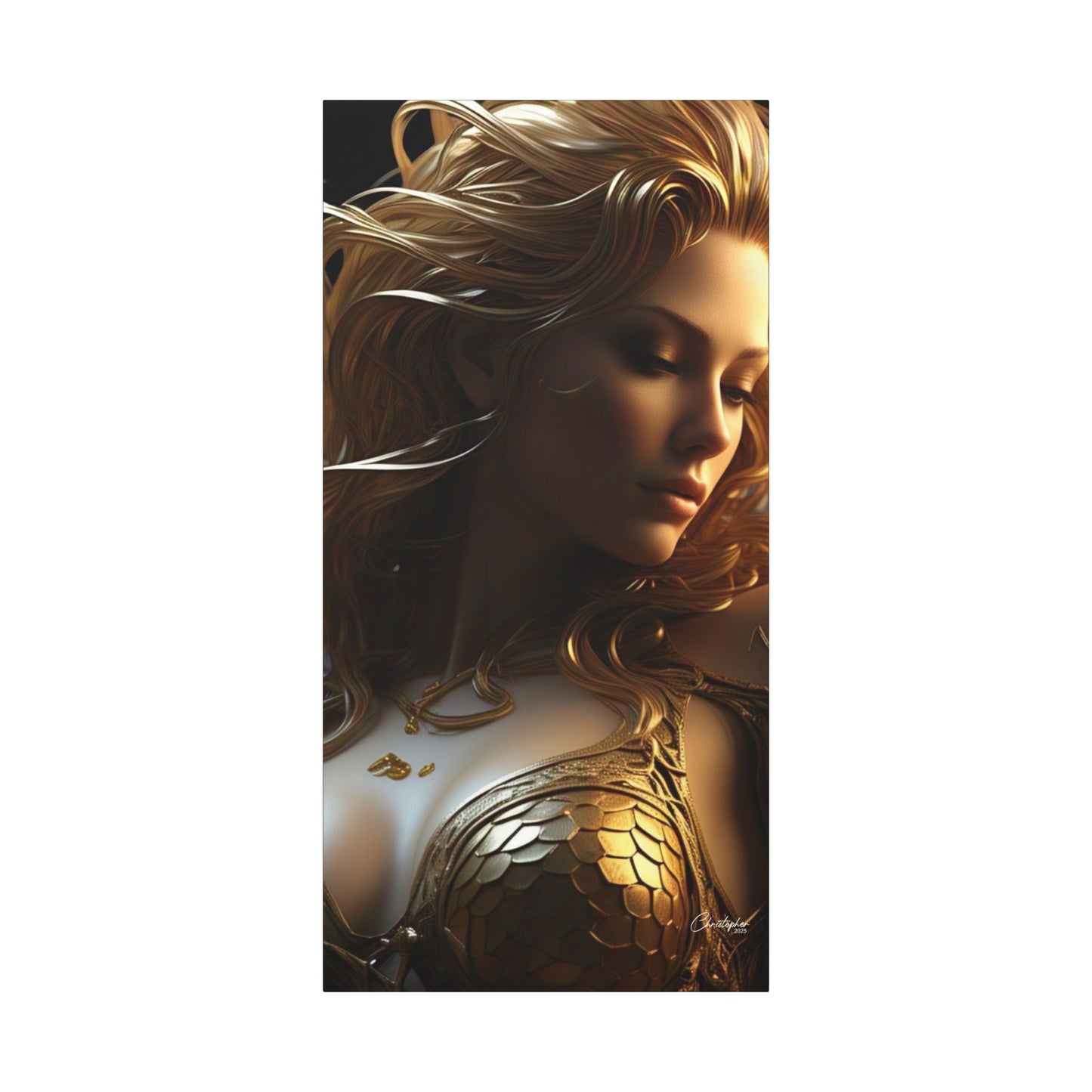 Fantasy Art Canvas Print - Serpent Goddess Home Decor