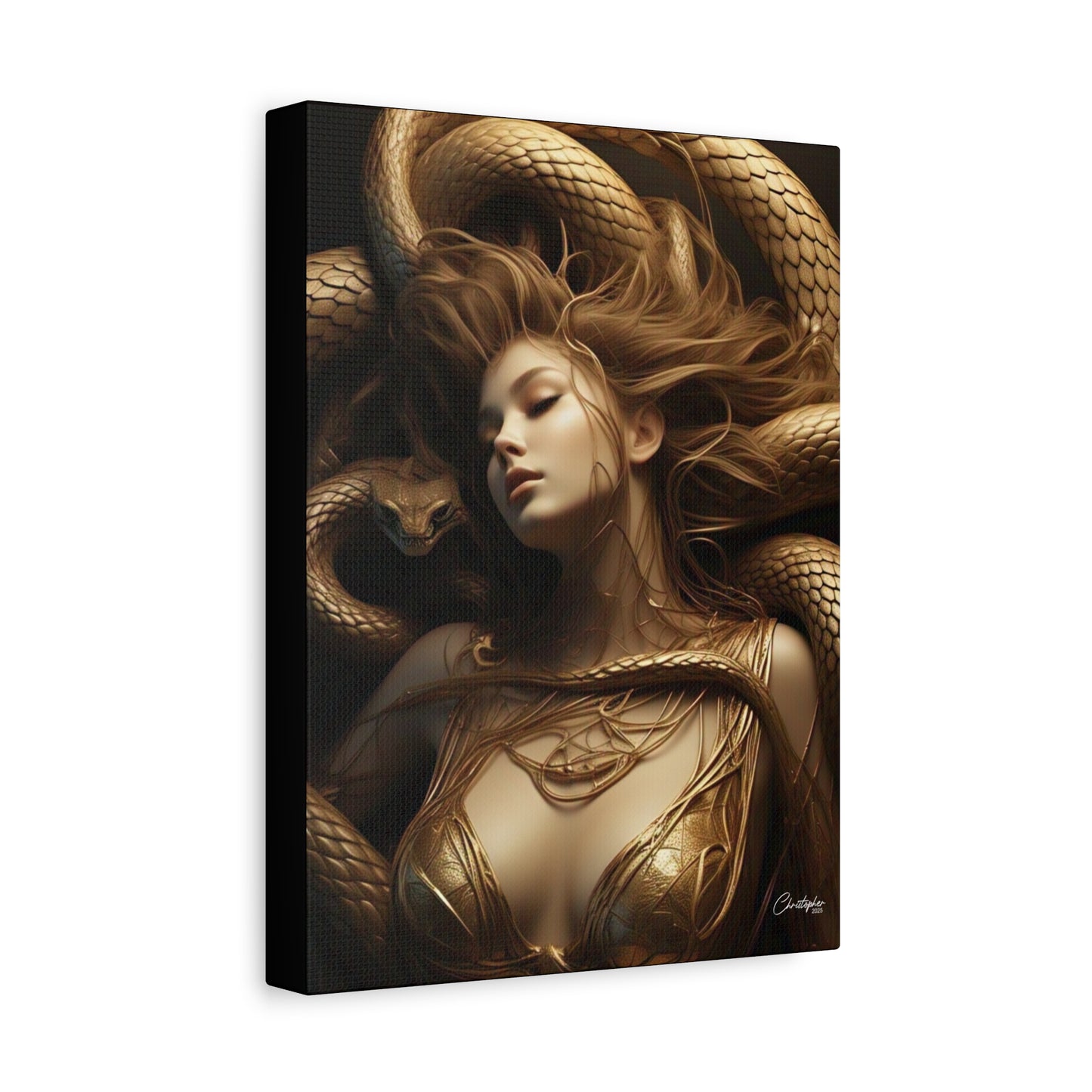 Goddess of Serpents Canvas Art - Stretched Matte Wall Decor