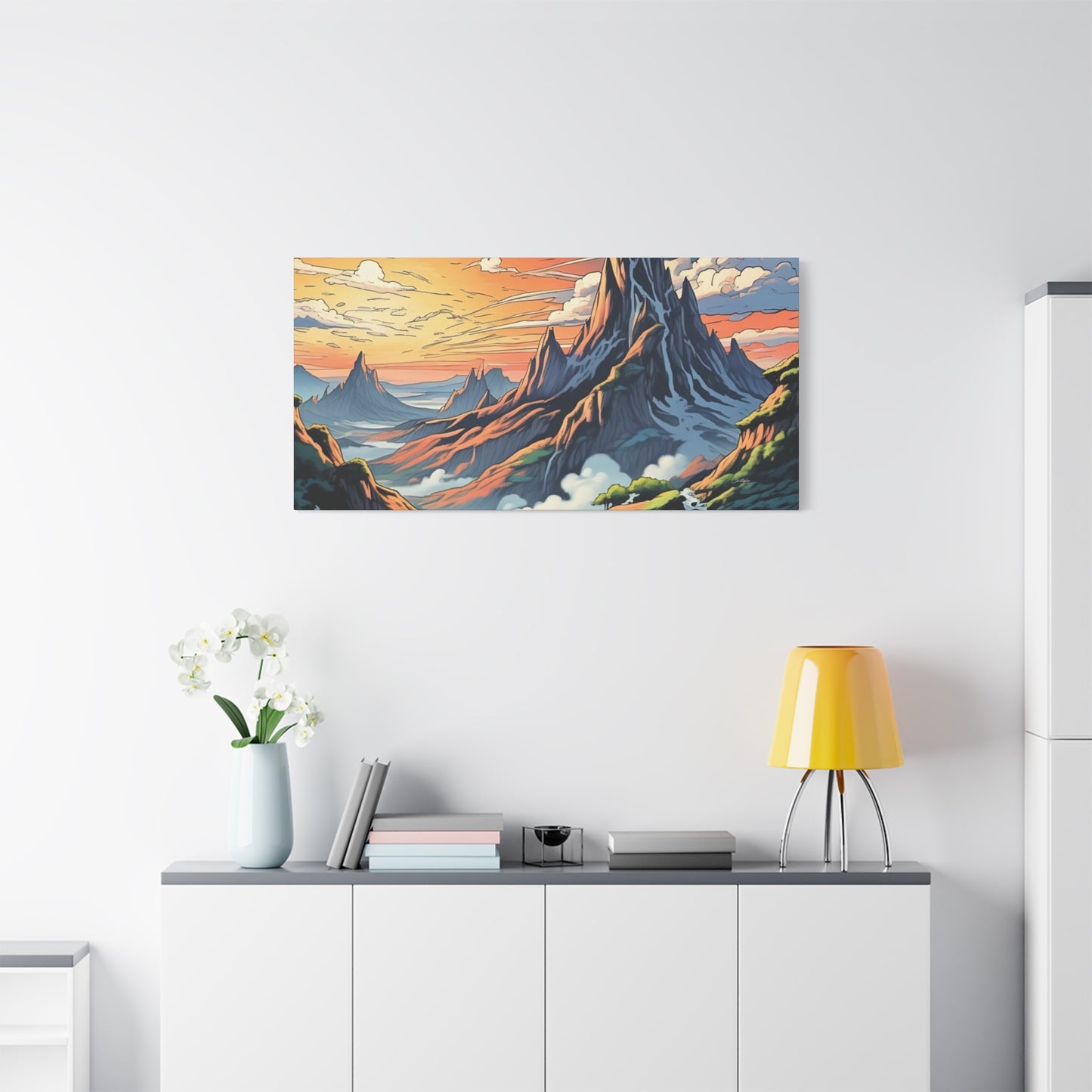 Stretched Canvas Art Print, Mountain Sunrise Landscape Decor, Wall Art for Home, Gift for Nature Lovers, Perfect for Living Room, [...]