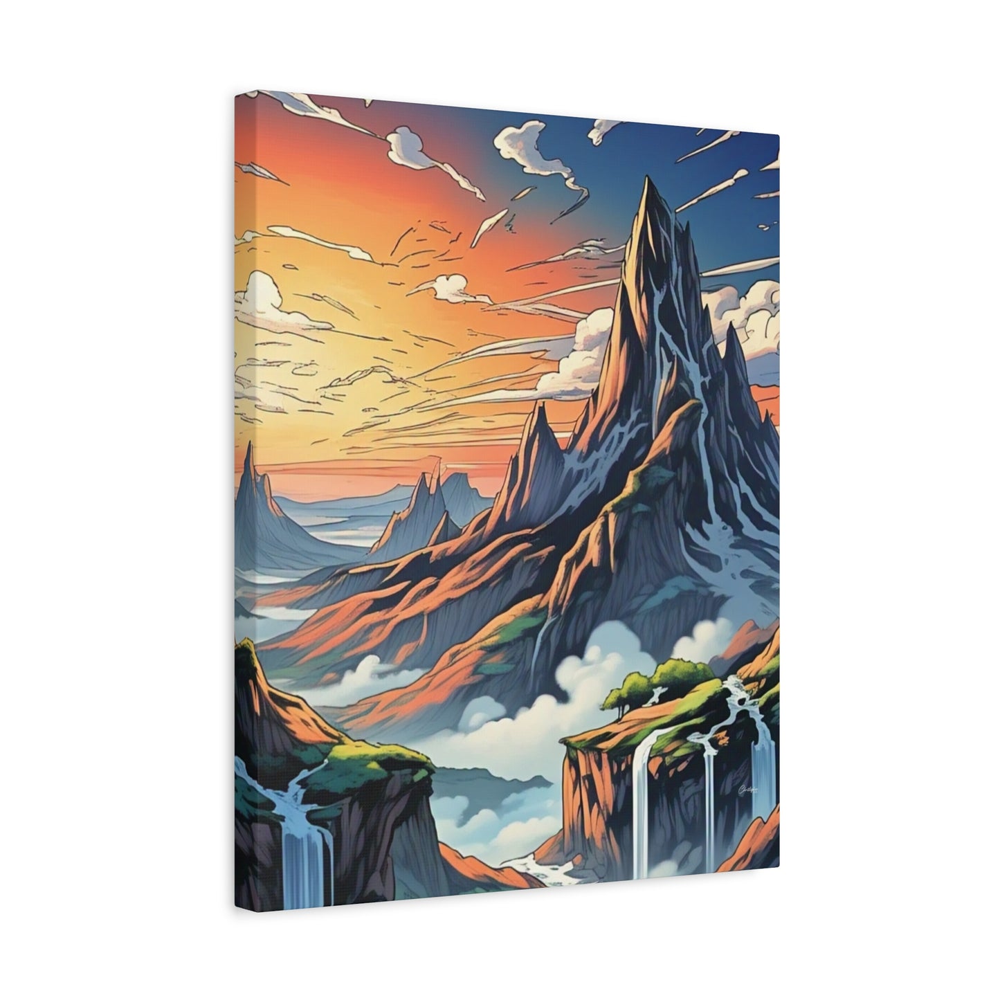 Stretched Canvas Art Print, Mountain Sunrise Landscape Decor, Wall Art for Home, Gift for Nature Lovers, Perfect for Living Room, [...]