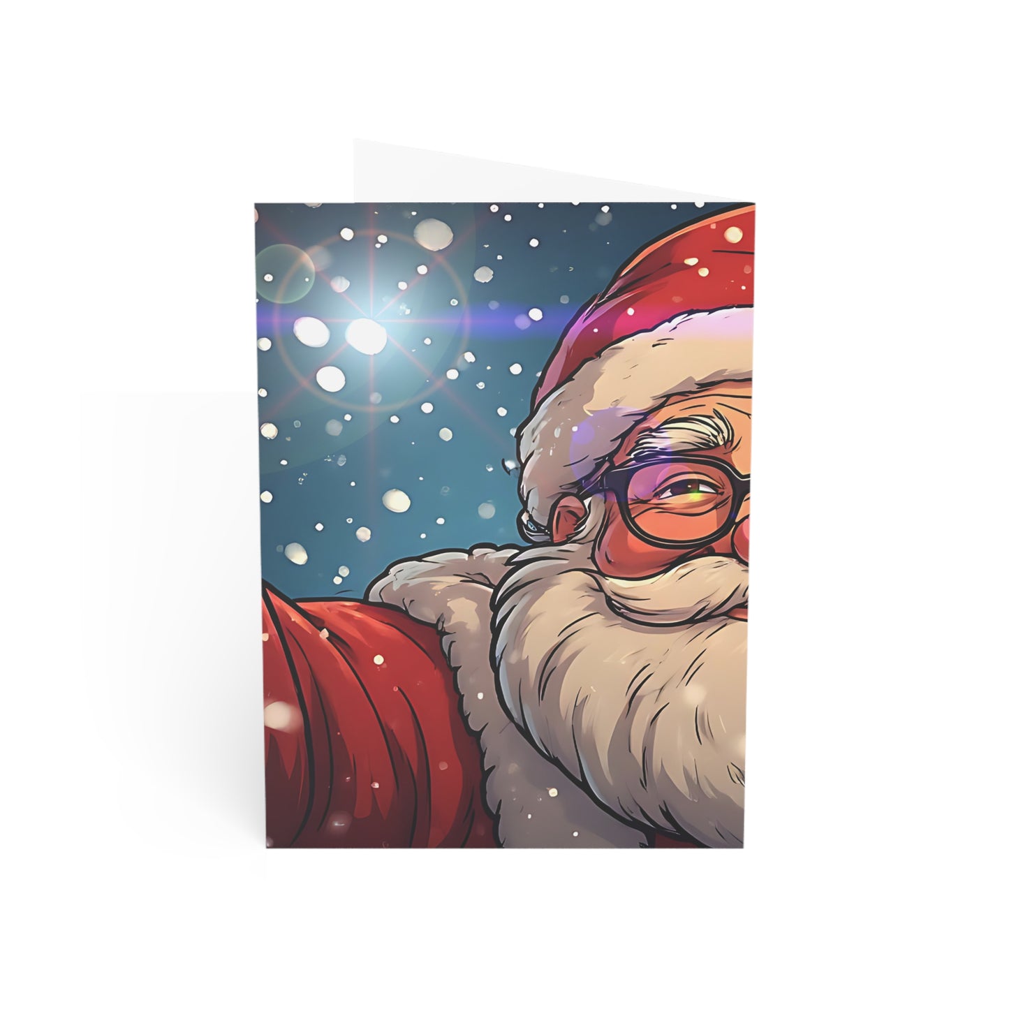 Festive Santa (Christmas Selfies) Greeting Cards  made in Christmas Valley- 1, 10, 30, or 50 Pack