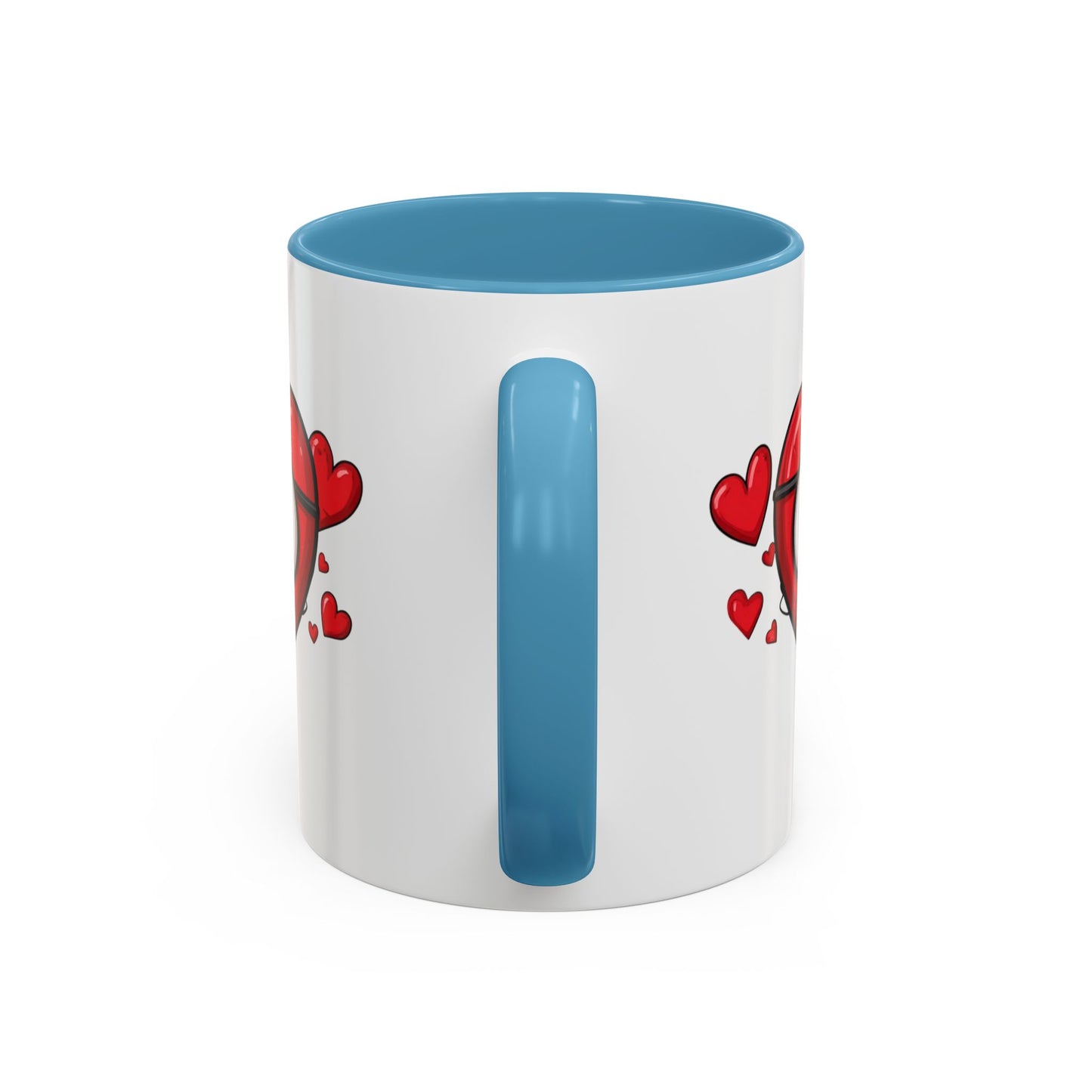 Cute Cartoon Heart Coffee Mug — Valentine Love Accent Mug (11/15oz)