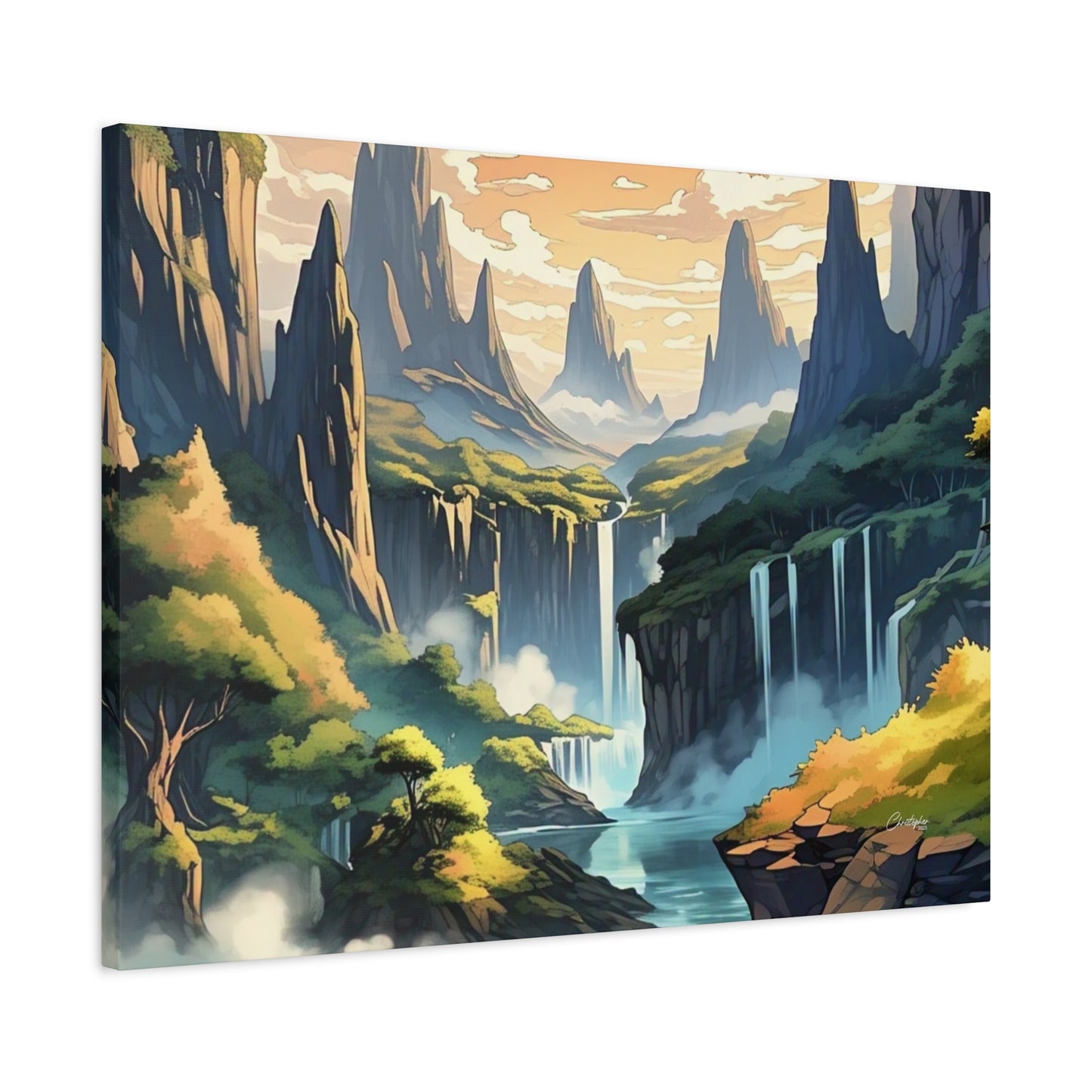 Serene Landscape Canvas Wall Art, Nature Home Decor, Tranquil Living Room Accent, Gift for Nature Lovers, Gallery Wall Piece