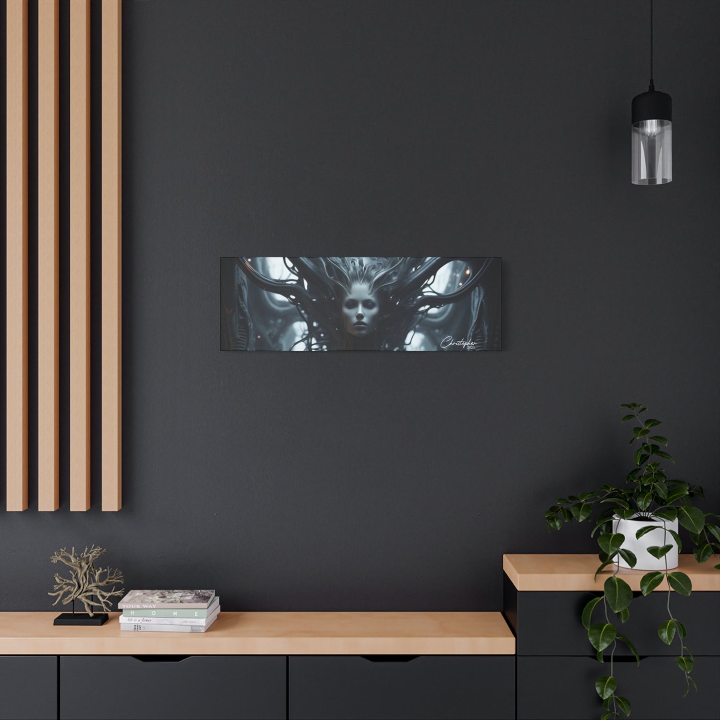 Futuristic Matte Canvas Wall Art – 1.25" Stretched