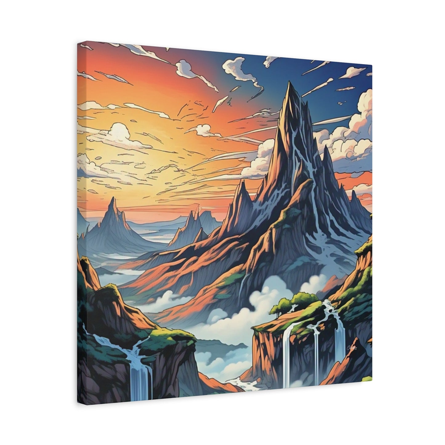 Stretched Canvas Art Print, Mountain Sunrise Landscape Decor, Wall Art for Home, Gift for Nature Lovers, Perfect for Living Room, [...]