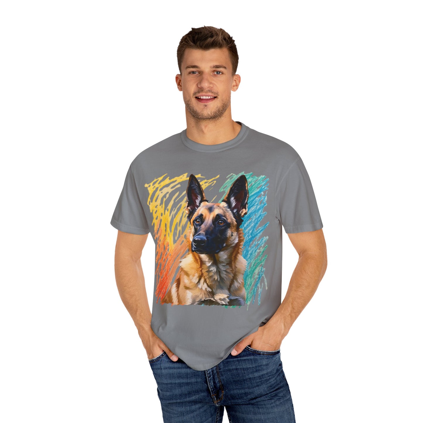 Colorful Dog Art Unisex T-shirt, Pet Lover Gift, Animal Lover Tee, Dog Lover Apparel, Vibrant Graphic Shirt
