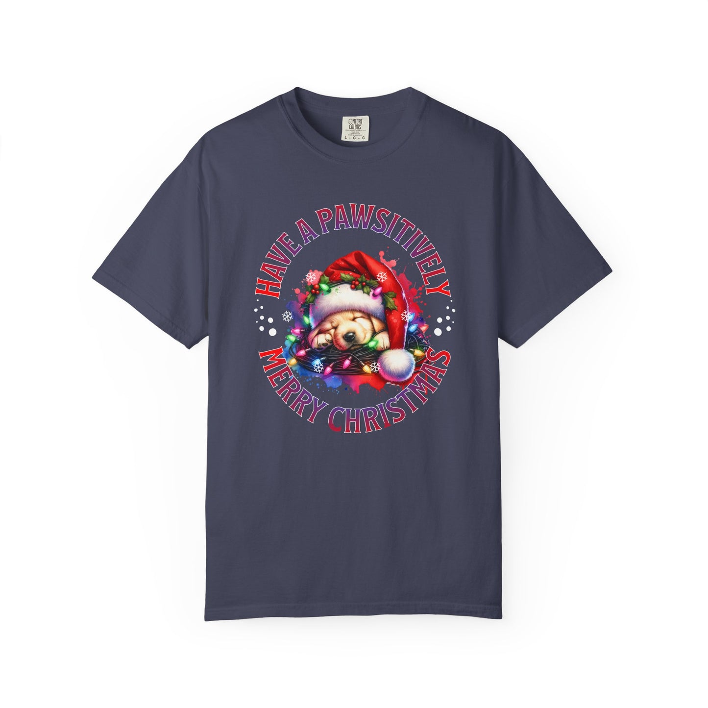 Christmas Puppy T-Shirt — "Have a Pawsitively Merry Christmas" Holiday Tee