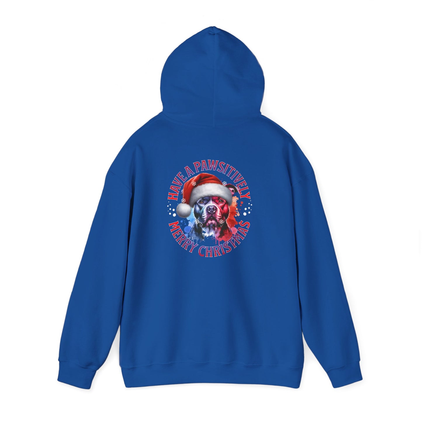 Christmas Pack Pit Bull Hoodie – "Have a Pawsitively Merry Christmas" Festive Sweatshirt