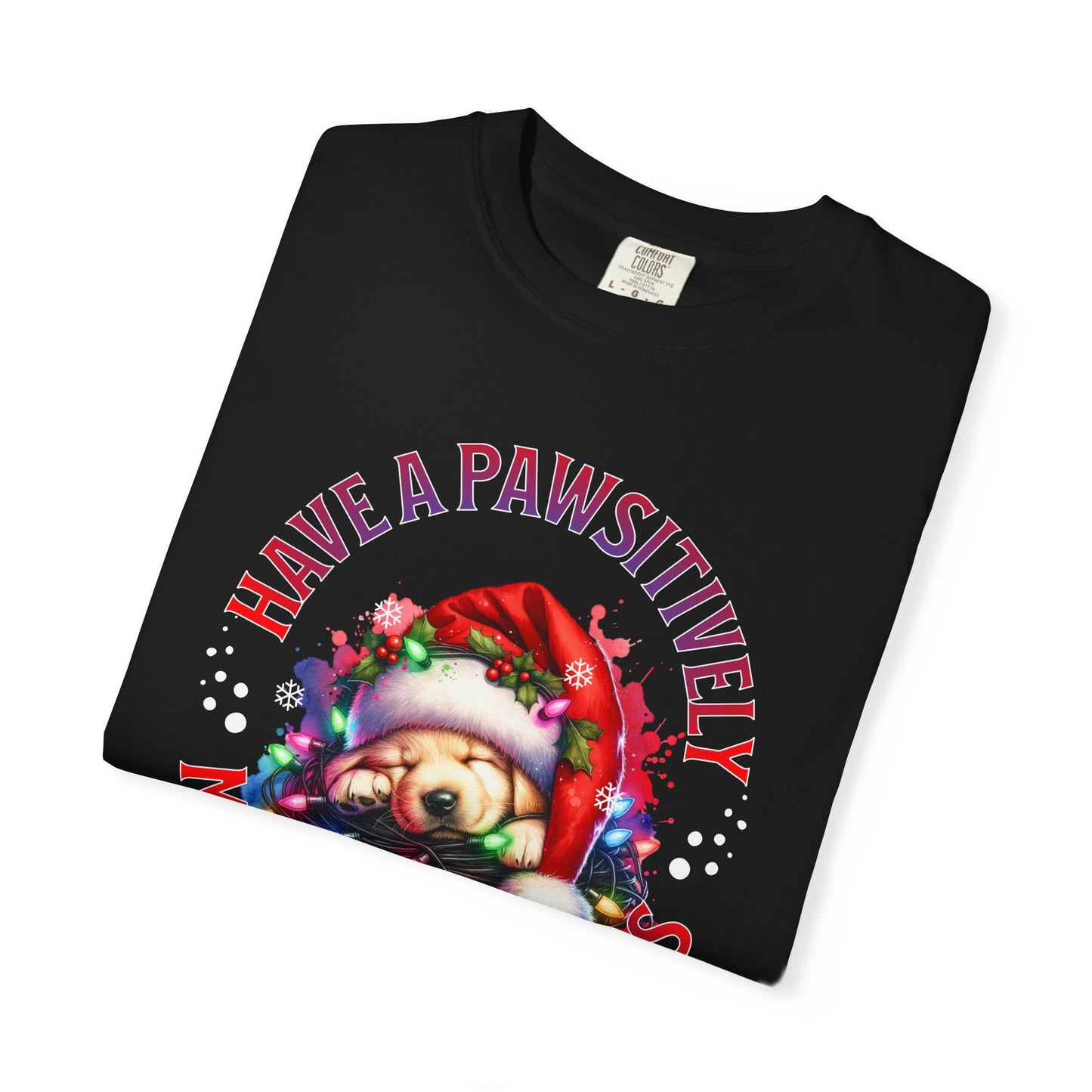 Christmas Puppy T-Shirt — "Have a Pawsitively Merry Christmas" Holiday Tee