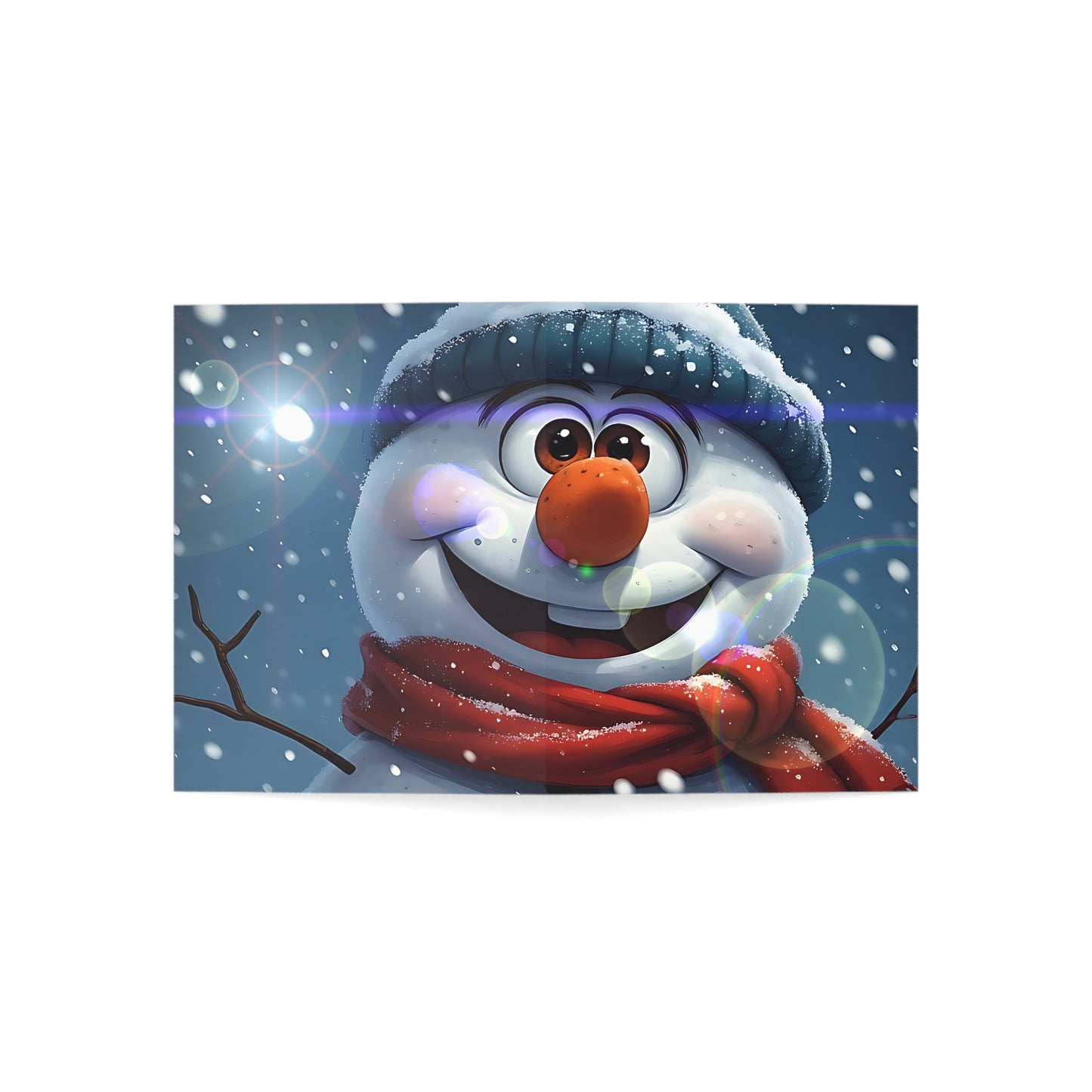 Snowman (Christmas Selfies) Greeting Cards - Festive Holiday Cards for Christmas and Winter Celebrations