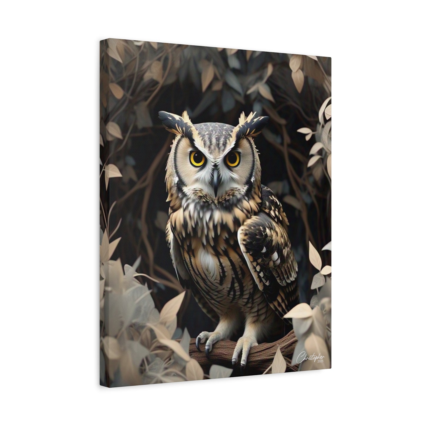 Realistic Owl Canvas Art - Nature Wall Decor for Home & Office
