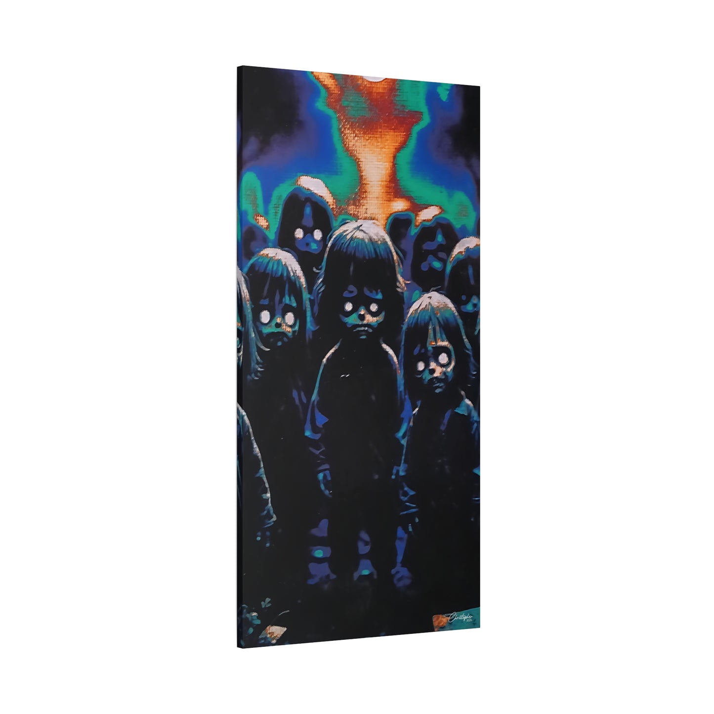 Original Laser Engraved Art, Full Wrapped Edges, Matte Canvas, Stretched, 1.25"