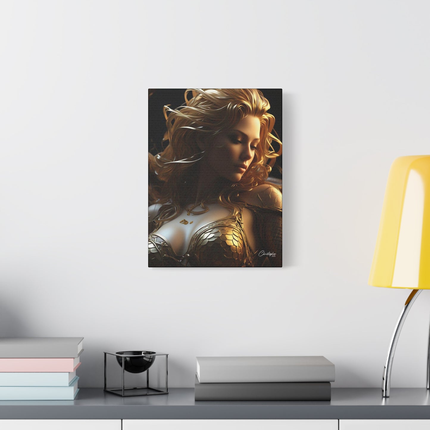 Fantasy Art Canvas Print - Serpent Goddess Home Decor