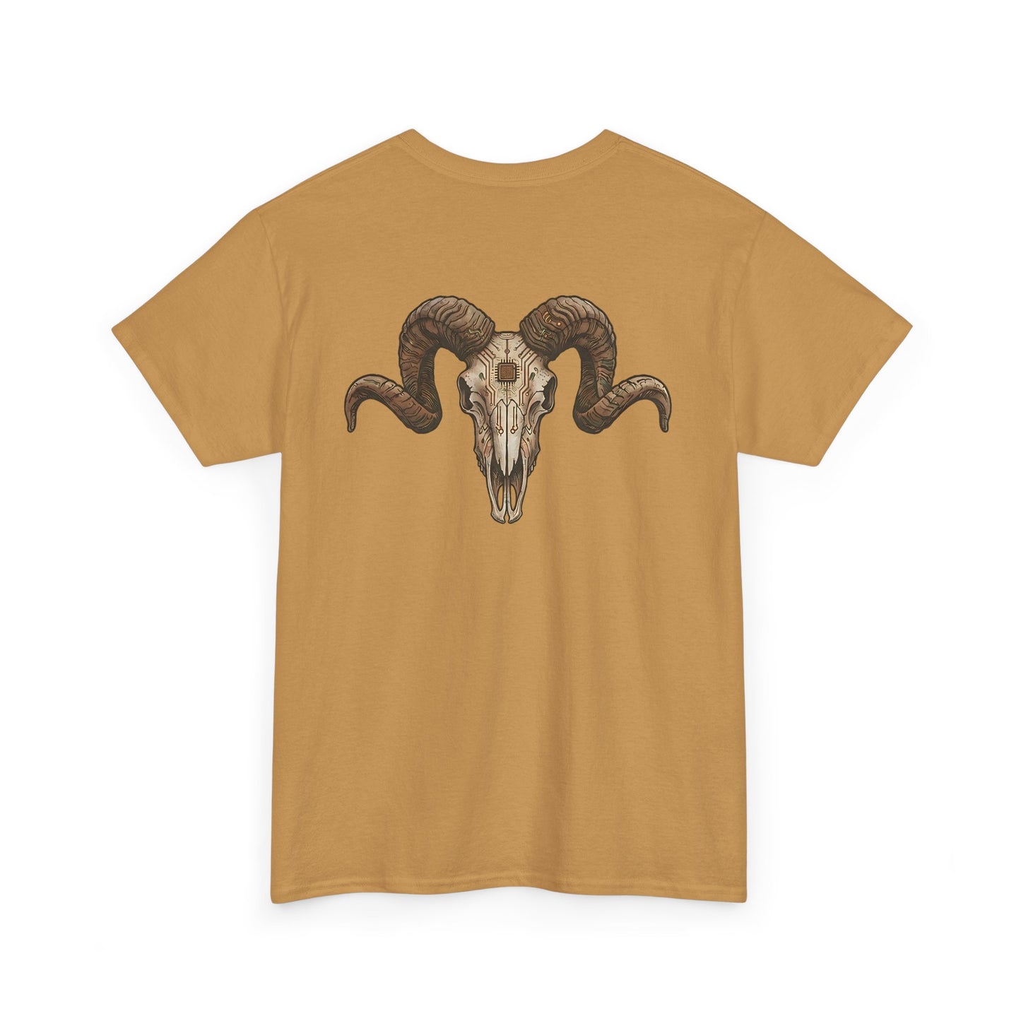 Ram Skull Graphic Tee Double Sided no background on the Back — Christmas Valley, Oregon Vintage Western T-Shirt