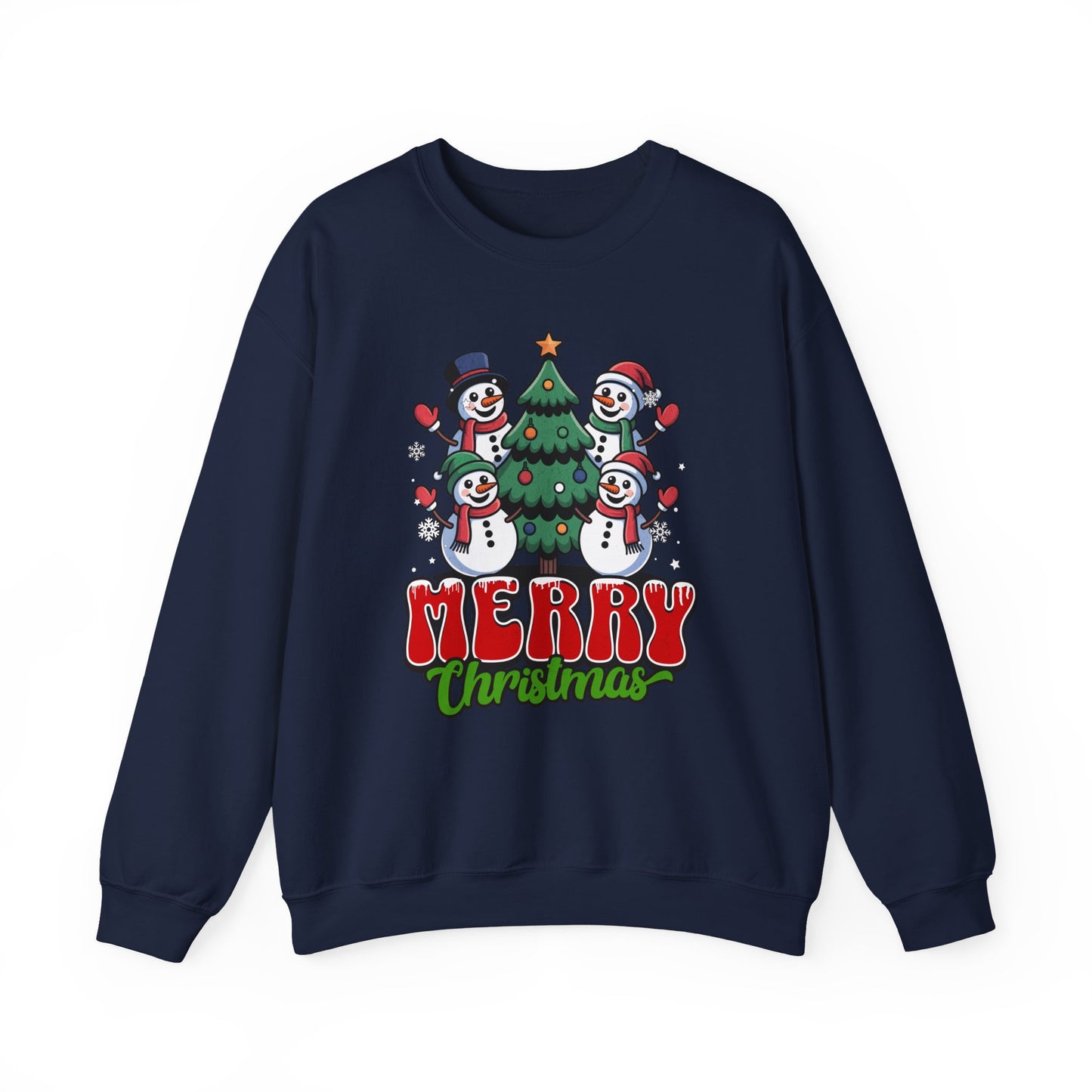 Merry Christmas Snowman Crewneck Sweatshirt