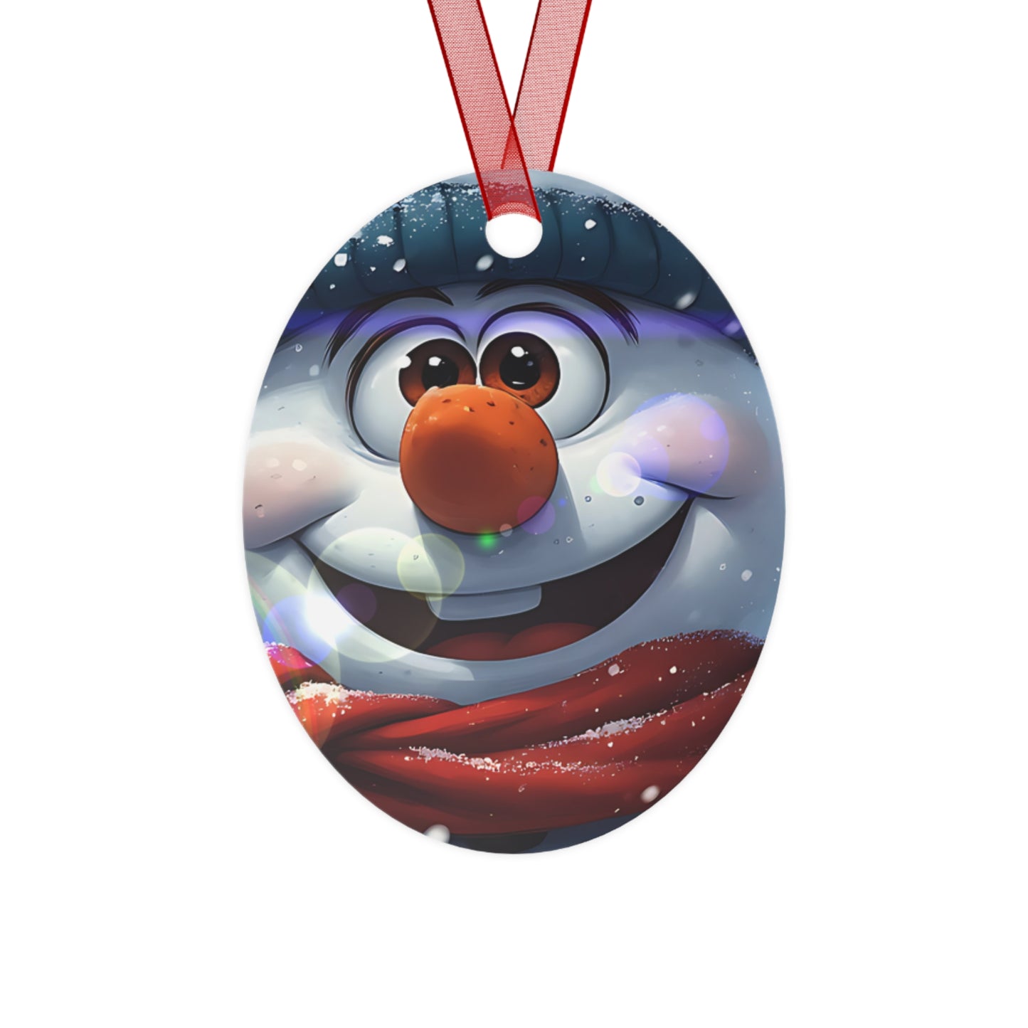 Festive Snowman Bell Metal Ornament — Cute Holiday Tree Decoration