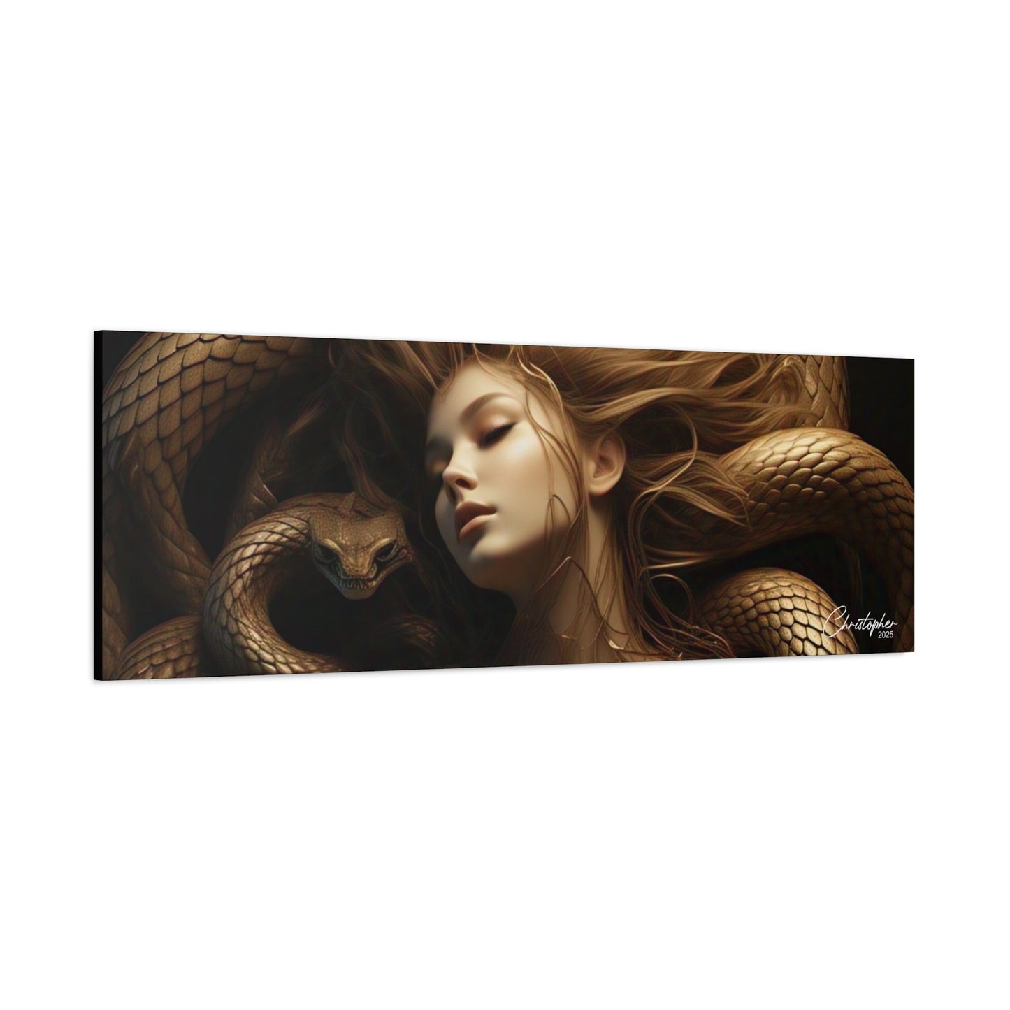 Goddess of Serpents Canvas Art - Stretched Matte Wall Decor