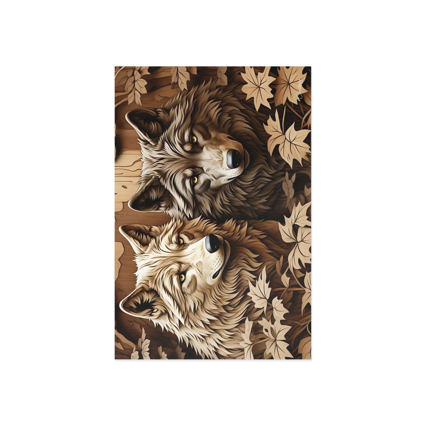 Rustic Woodland Wolf Postcards, Nature Art Cards, Wildlife Decor, Greeting Cards, Animal Lovers Gift, Eco-Friendly Stationery