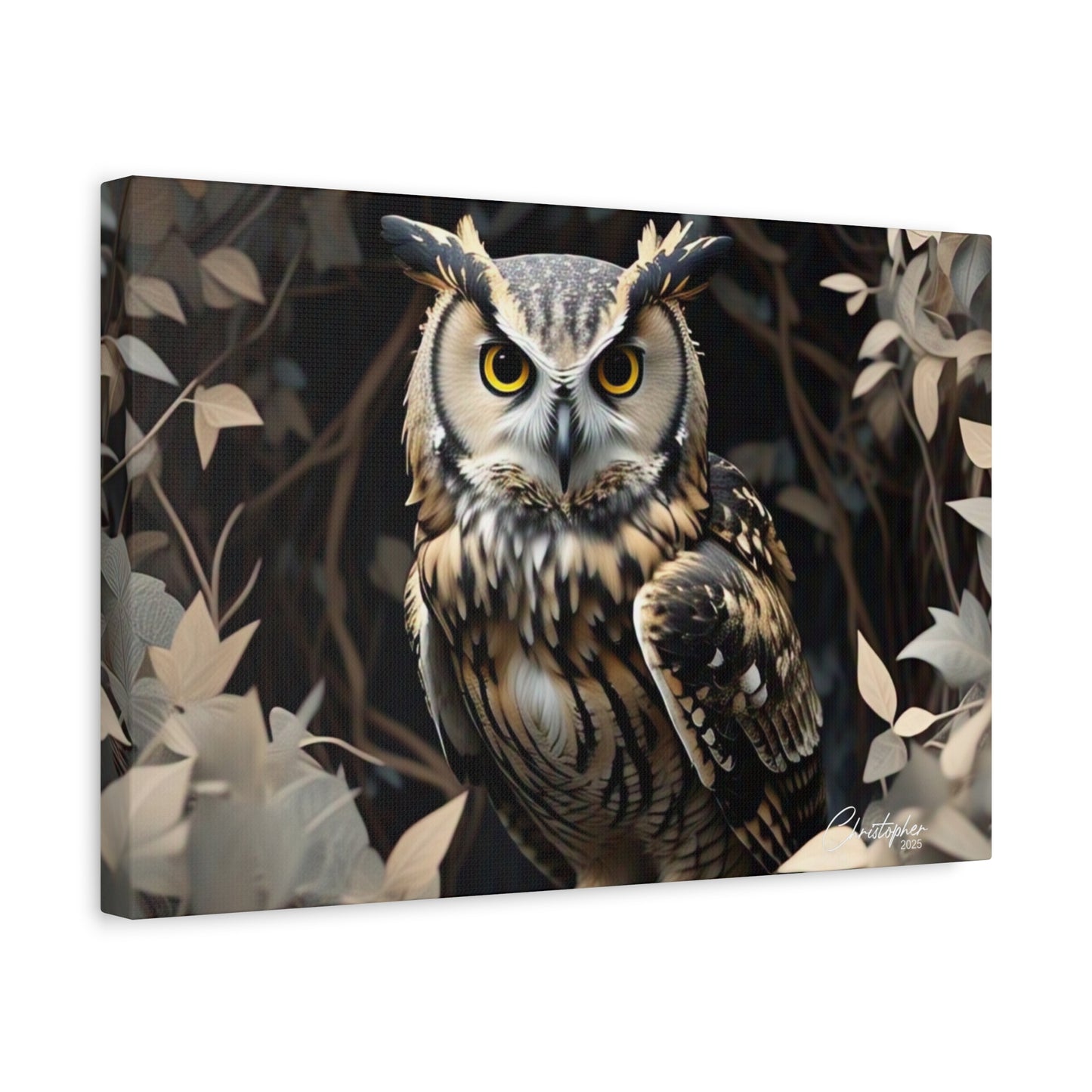 Realistic Owl Canvas Art - Nature Wall Decor for Home & Office