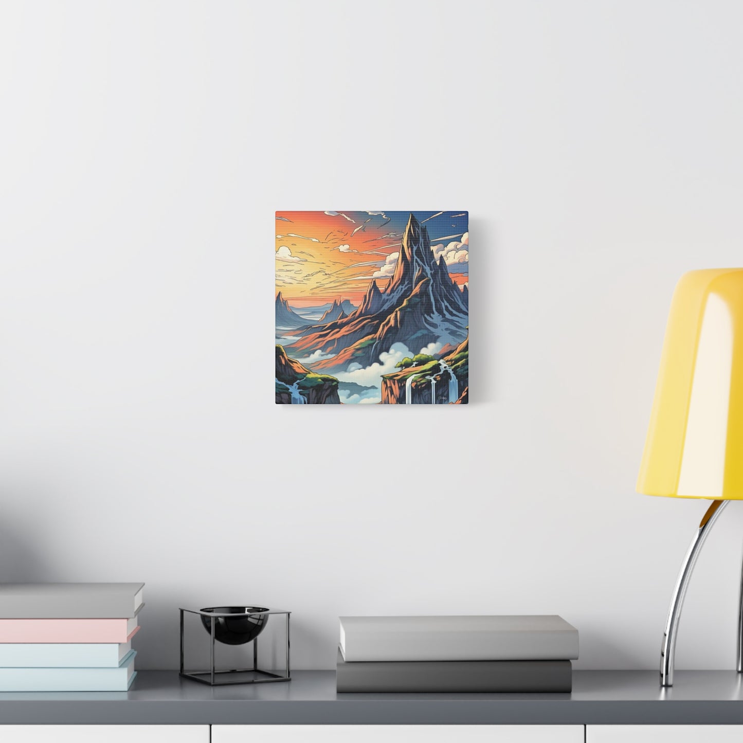 Stretched Canvas Art Print, Mountain Sunrise Landscape Decor, Wall Art for Home, Gift for Nature Lovers, Perfect for Living Room, [...]