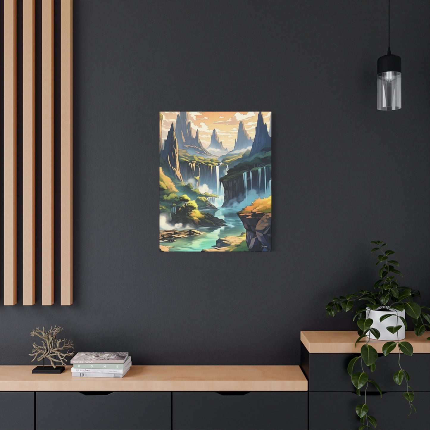 Serene Landscape Canvas Wall Art, Nature Home Decor, Tranquil Living Room Accent, Gift for Nature Lovers, Gallery Wall Piece