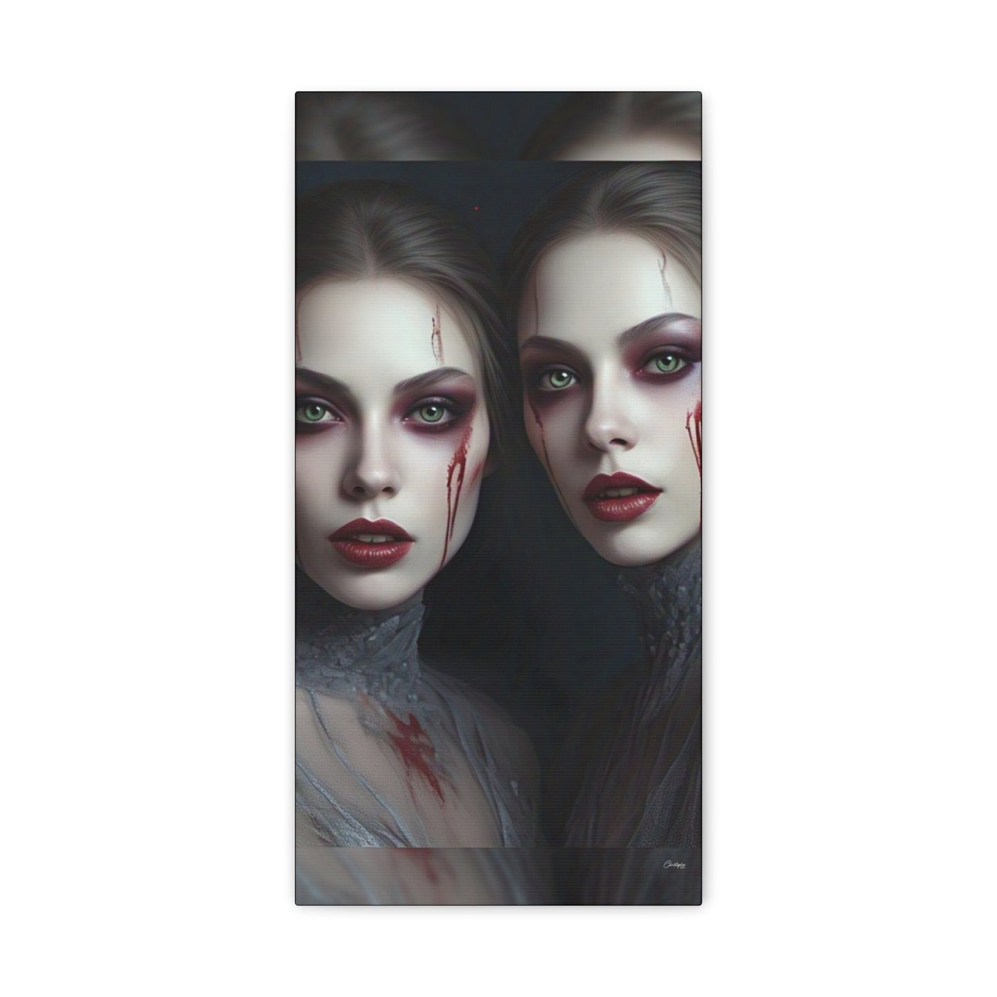 Spooky Art Canvas Print, Matte Canvas, Stretched Wall Decor, Gothic Home Decor, Halloween Art, Unique Gift